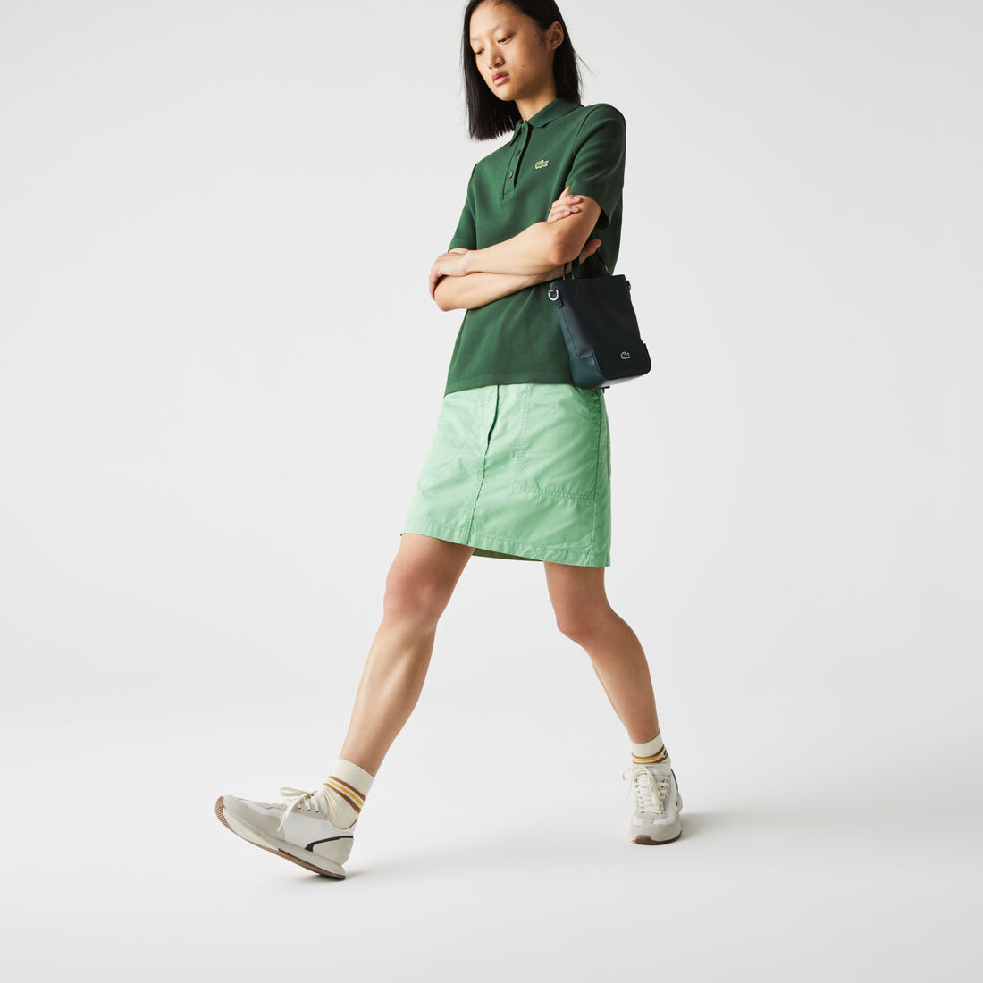 قميص بولو مقلم للنساء قصة عادية من القطن العضوي قميص بولو مقلم للنساء قصة عادية من القطن العضوي