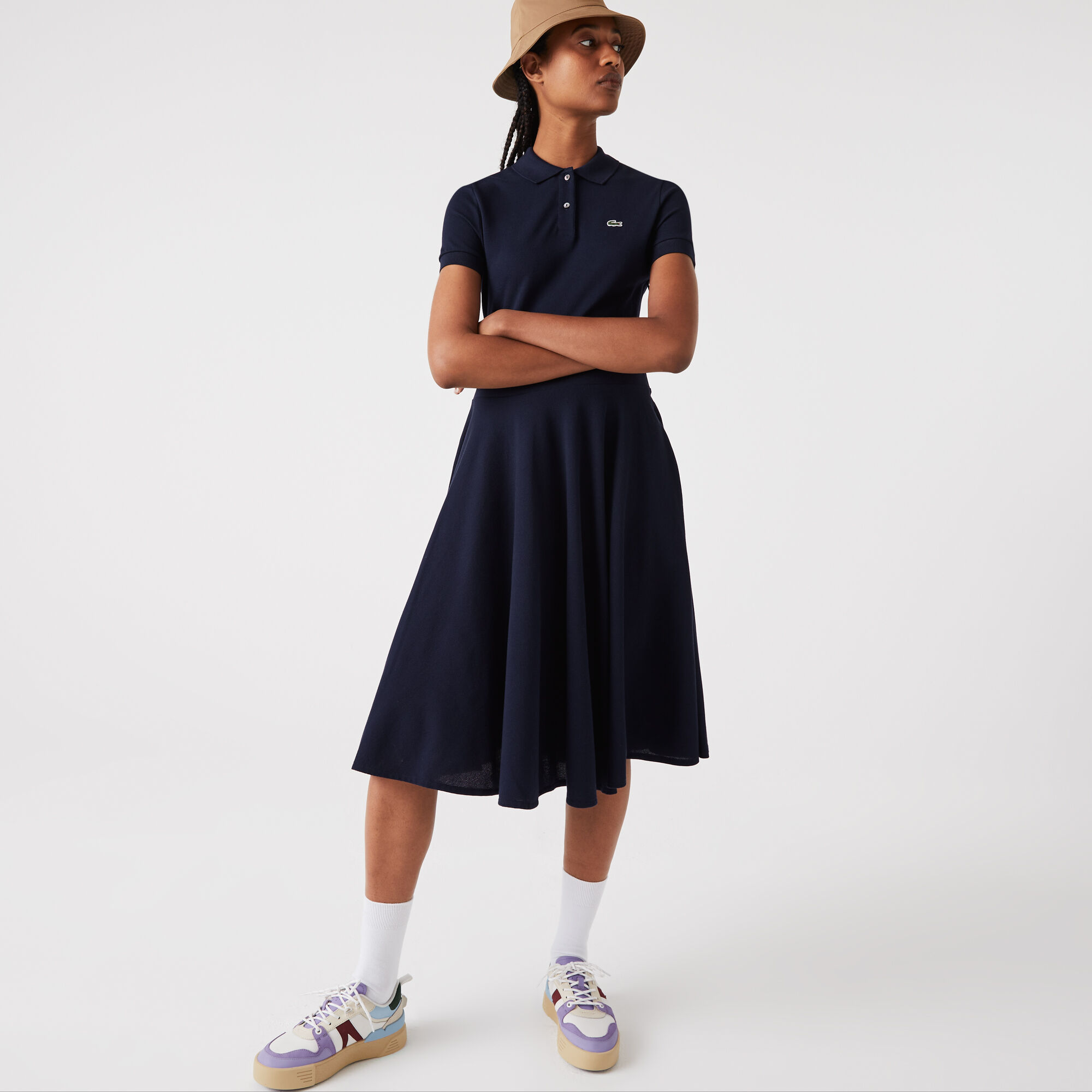 Women’s Fitted Cotton Piqué Polo Dress Women’s Fitted Cotton Piqué Polo Dress