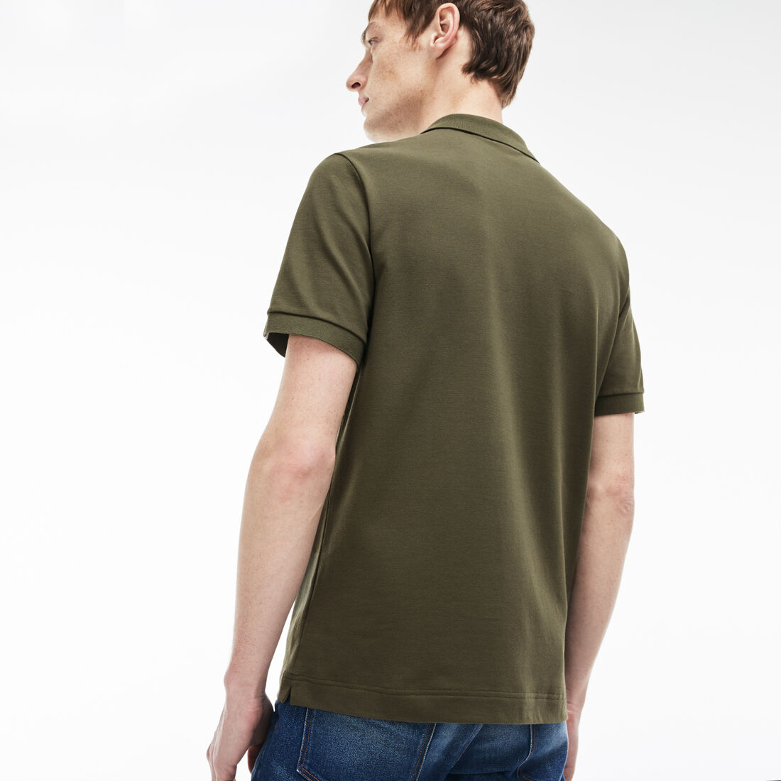 Men's Lacoste LIVE Slim Fit Stretch Mini Piqué Polo Shirt Men's Lacoste LIVE Slim Fit Stretch Mini Piqué Polo Shirt