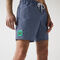 lacoste men s mid length gingham check cotton blend swimming trunks