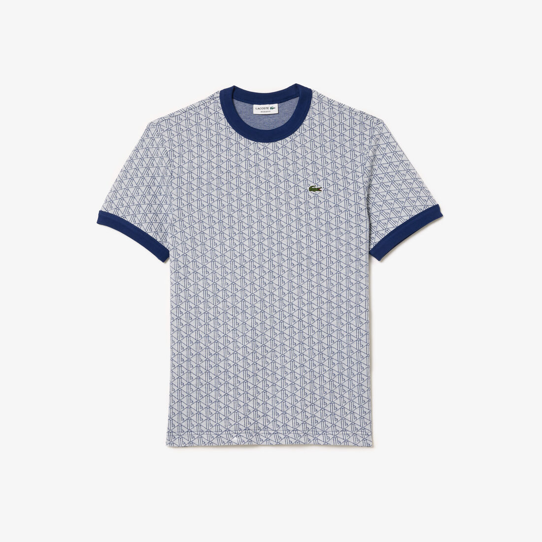Regular Fit Monogrammed Jacquard T-shirt