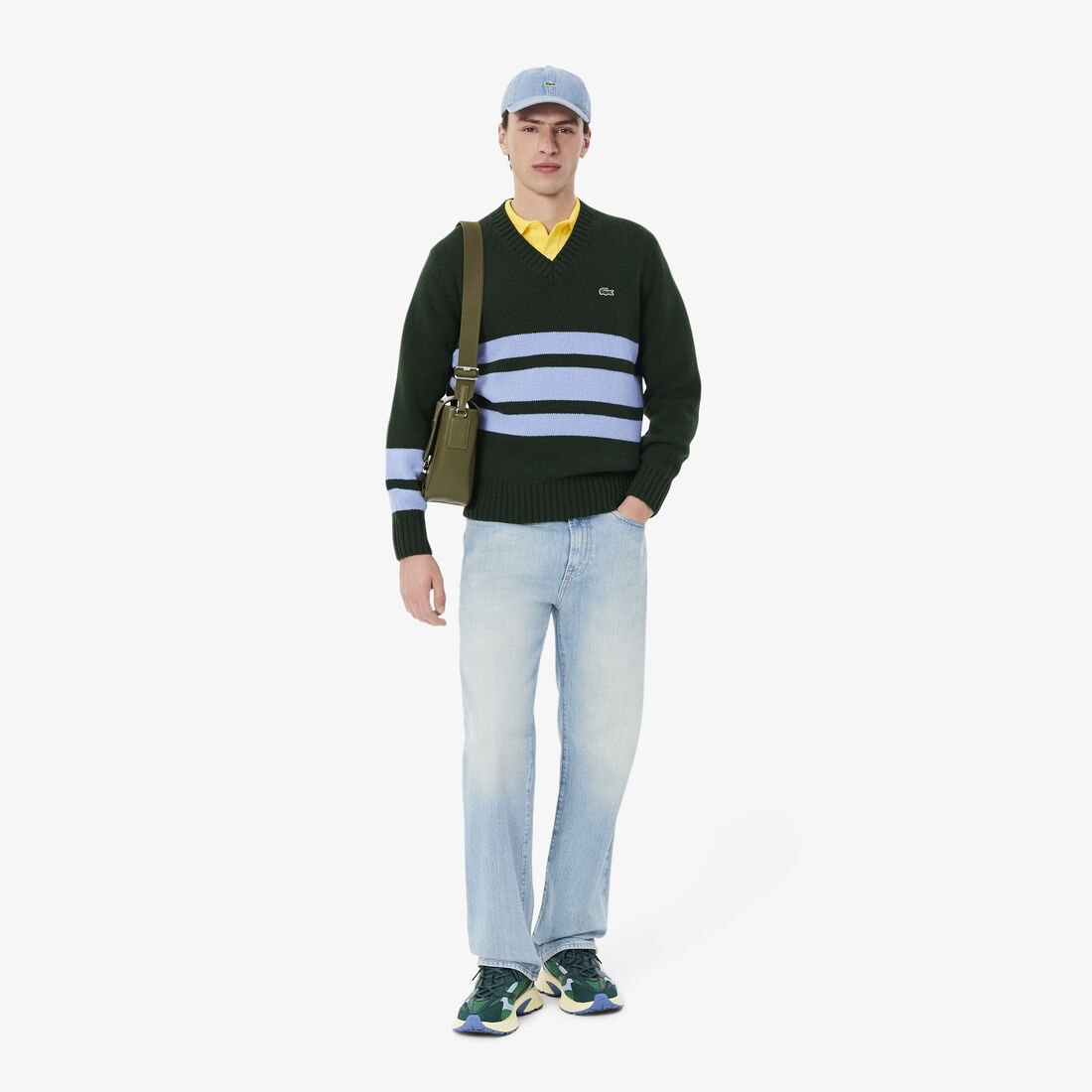 قميص بولو بيكيه بقصة ضيقة L.12.12 قميص بولو بيكيه بقصة ضيقة L.12.12