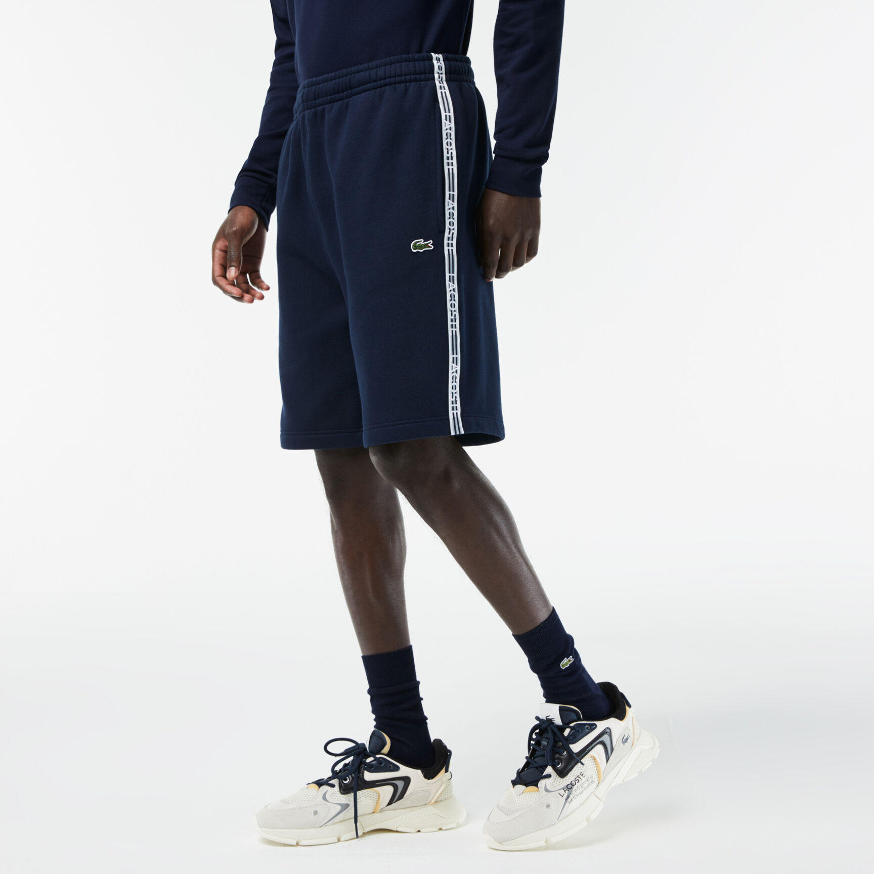 شورت لاكوست فلانيل قطن للرجال