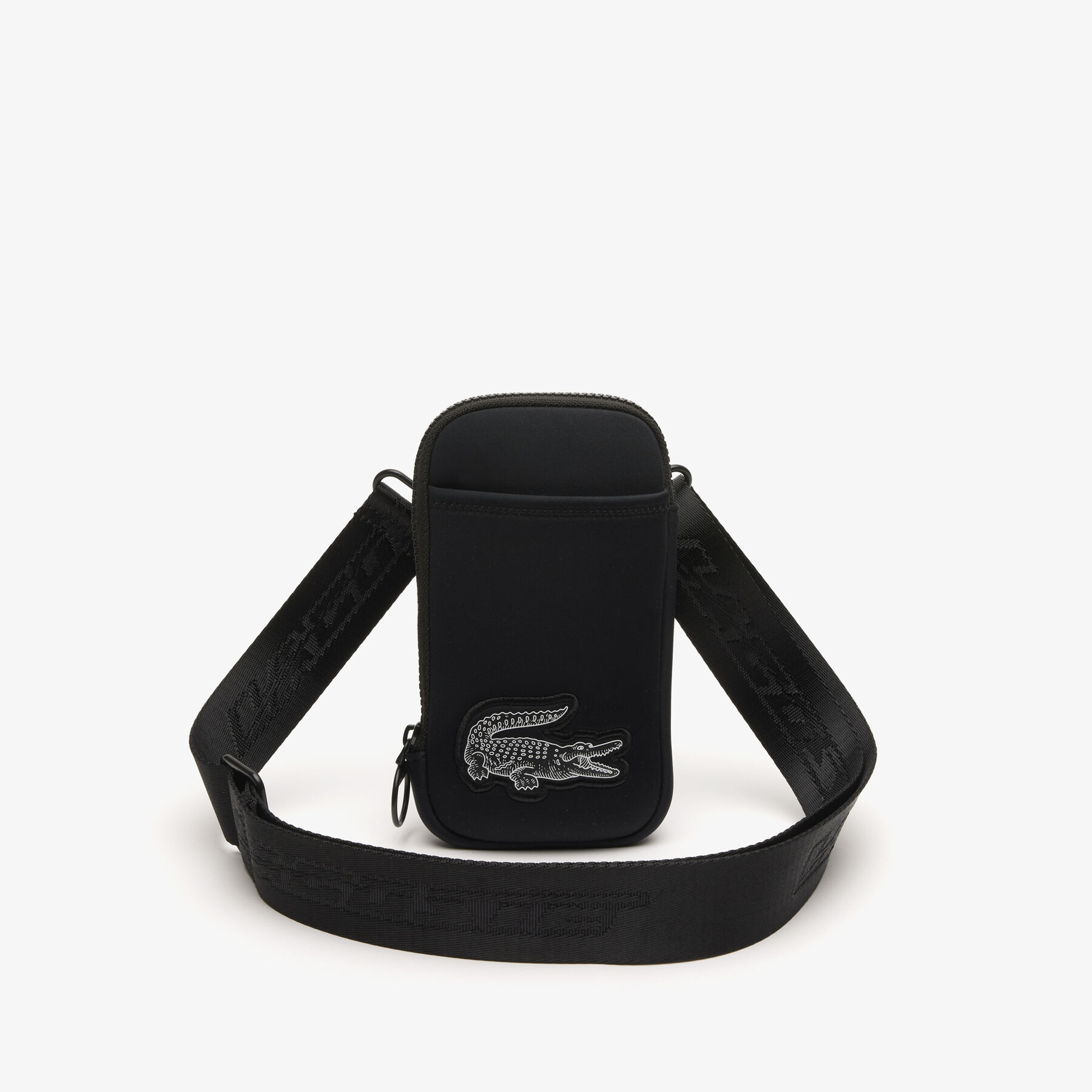 unisex lacoste logo strap smartphone holder