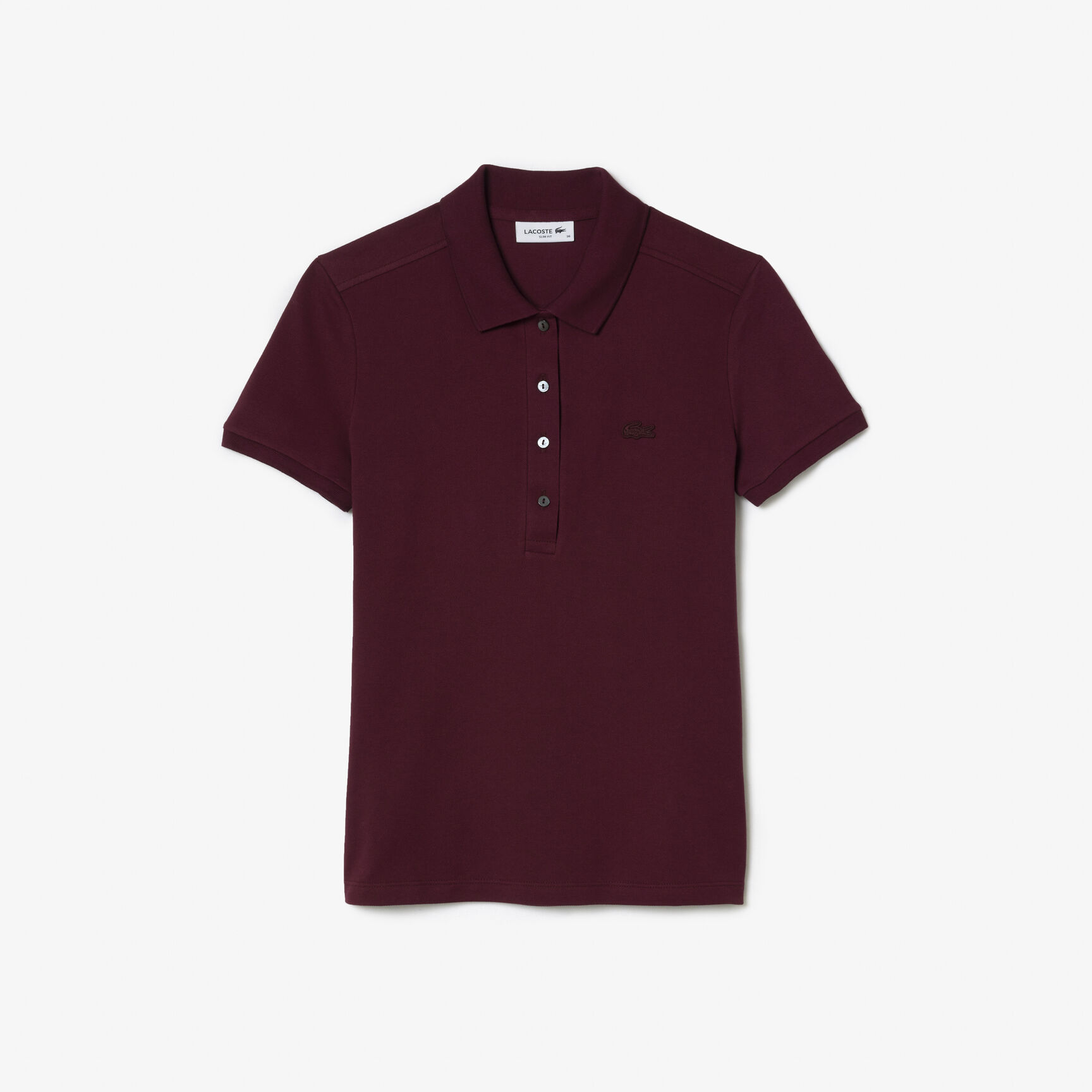 تيشيرت بولو L.12.D بقصة ضيقة من قماش بيتي بيكيه المطاطي