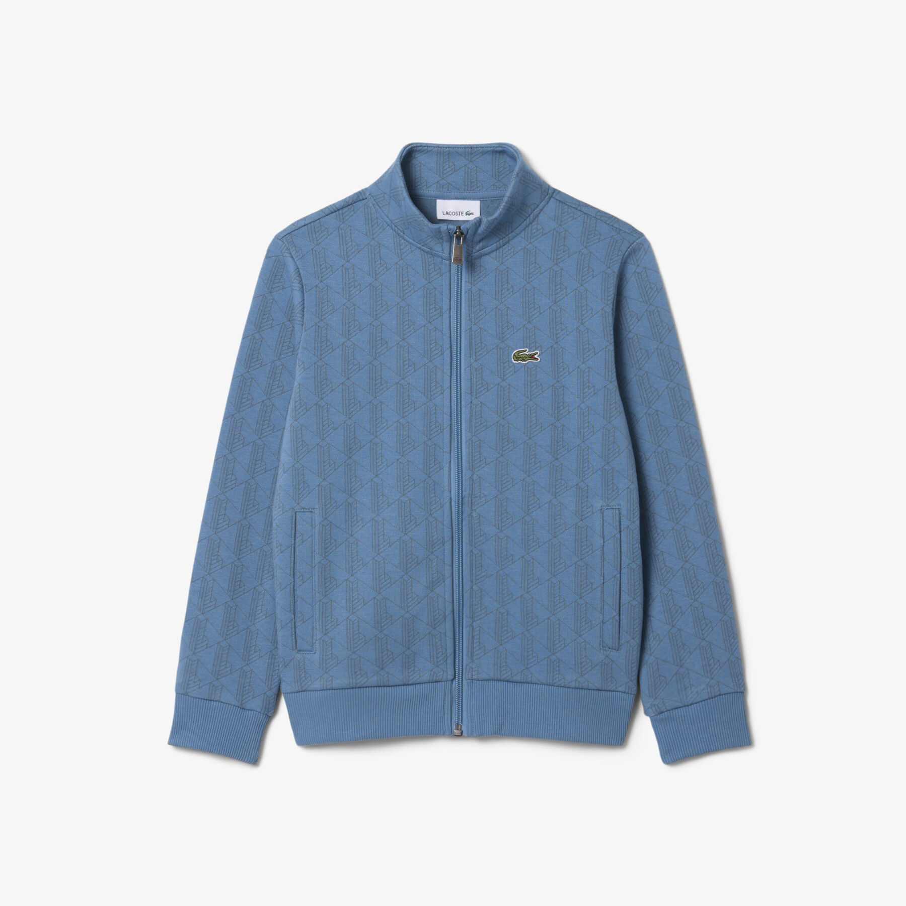 Zipped Monogram Fleece Hoodie lacoste zipped monogram fleece hoodie