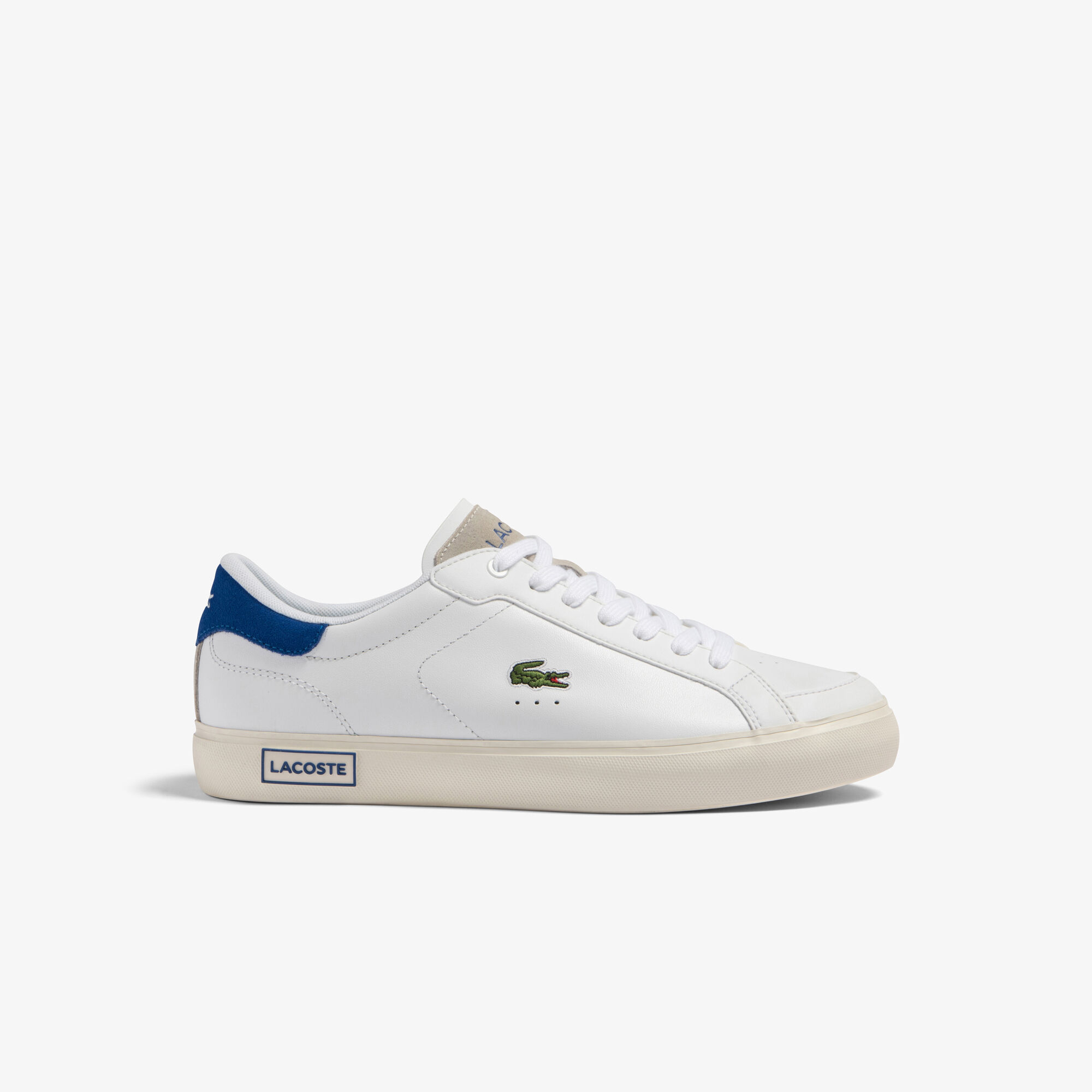 Lacoste blue leather trainers top