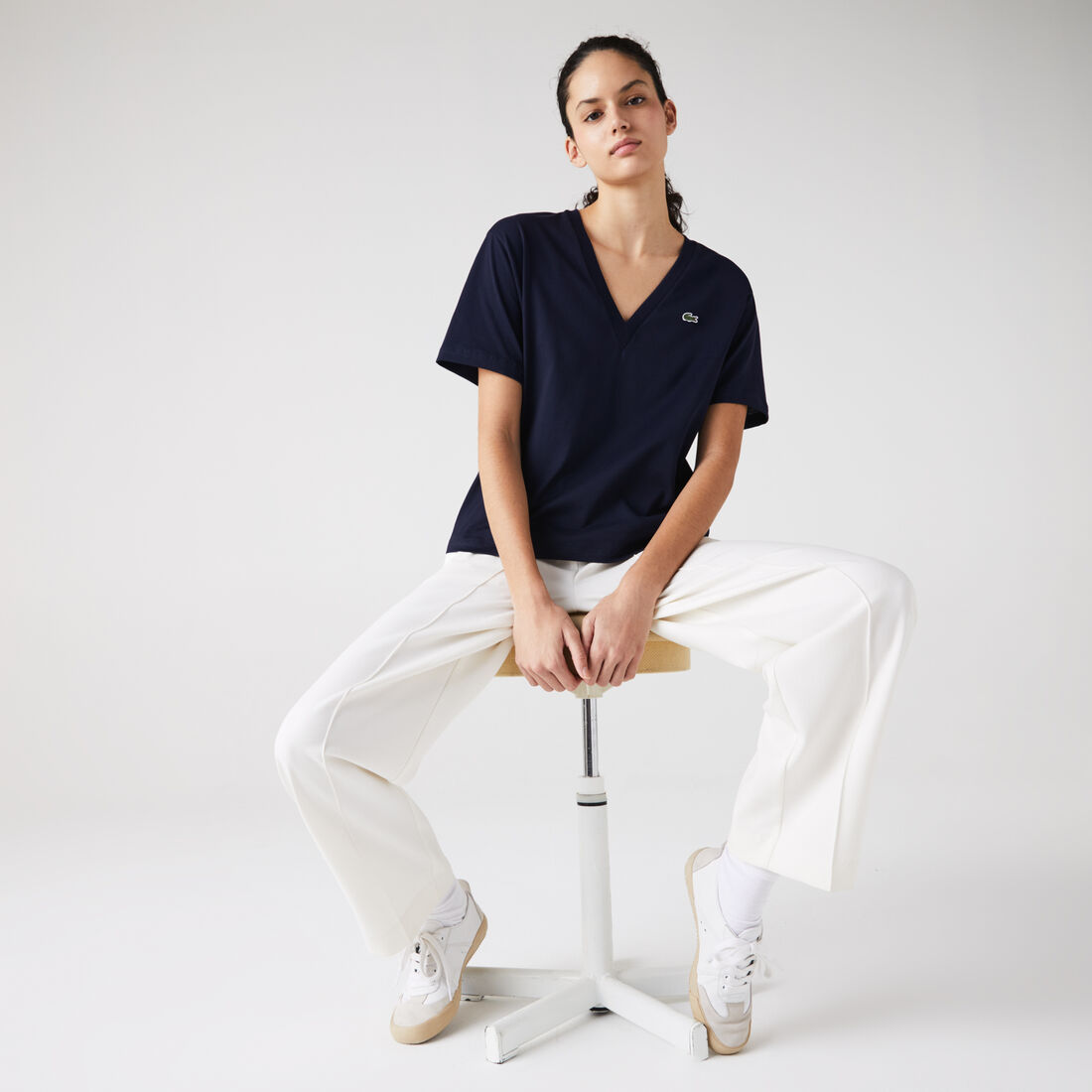 Women's V-Neck Premium Cotton T-shirt