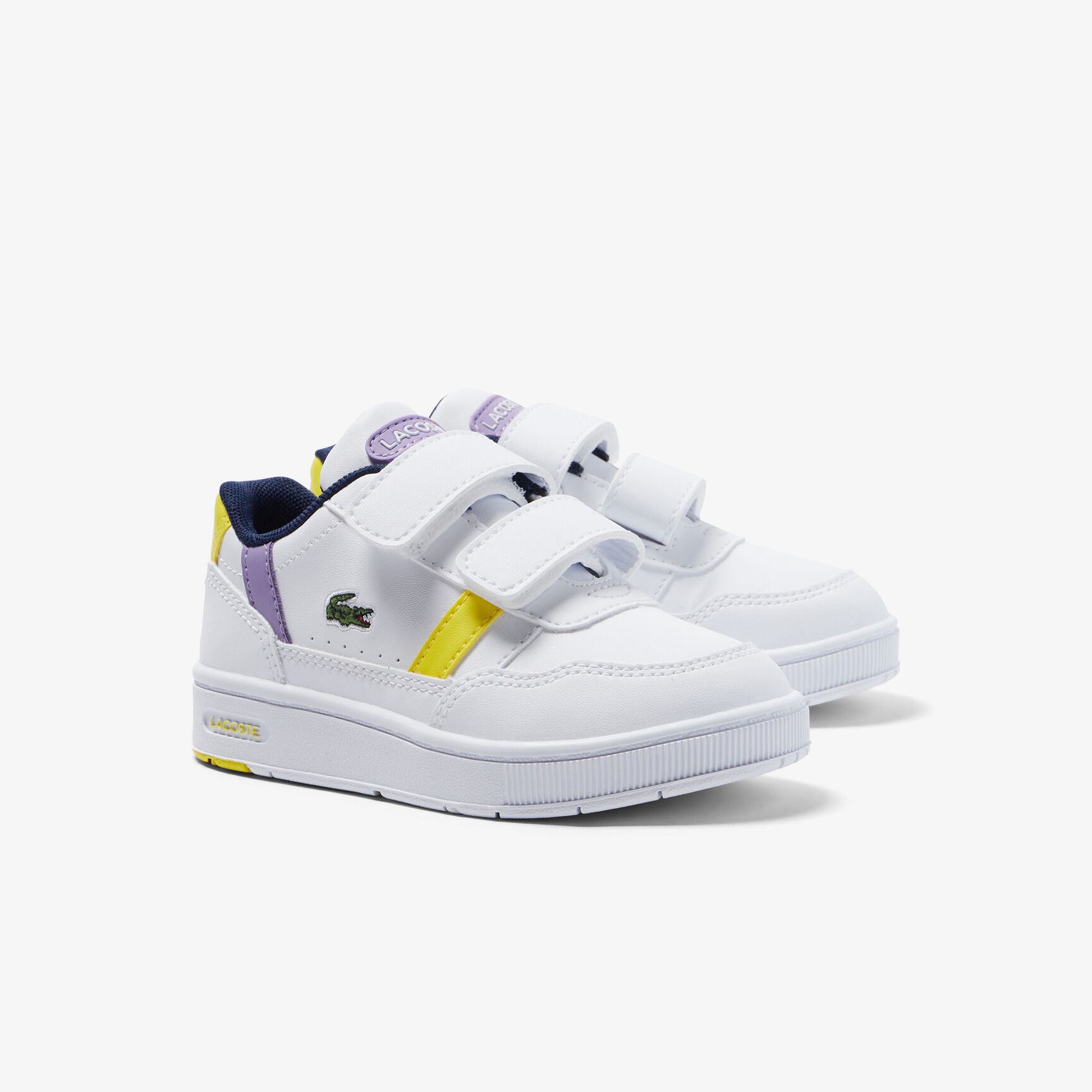 Infants' Lacoste T-Clip Synthetic Colour-Pop Trainers