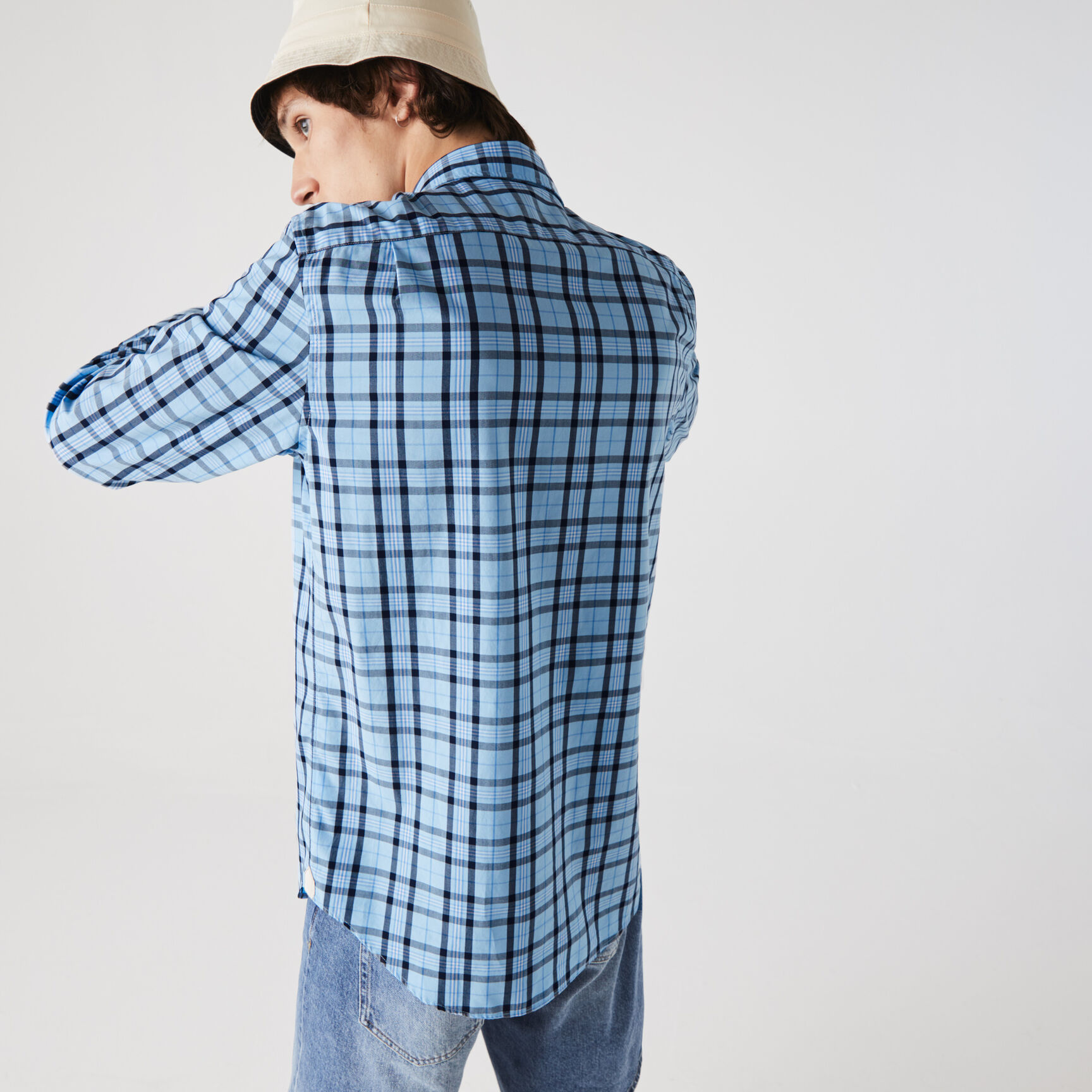 Men’s Regular Fit Check Cotton Poplin Shirt Men’s Regular Fit Check Cotton Poplin Shirt