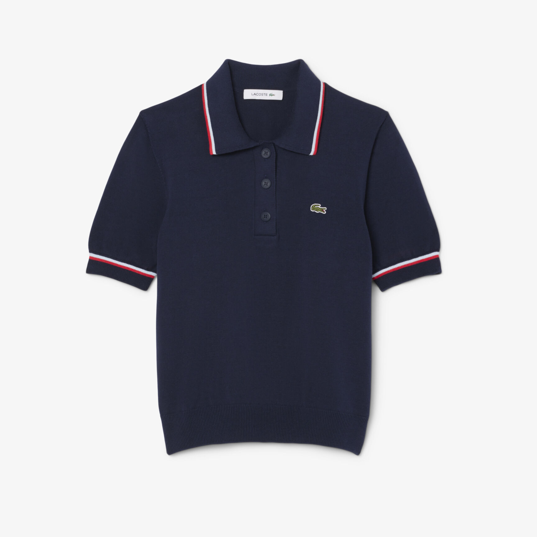 Cropped 3D Seamless Stretch Cotton Polo Shirt