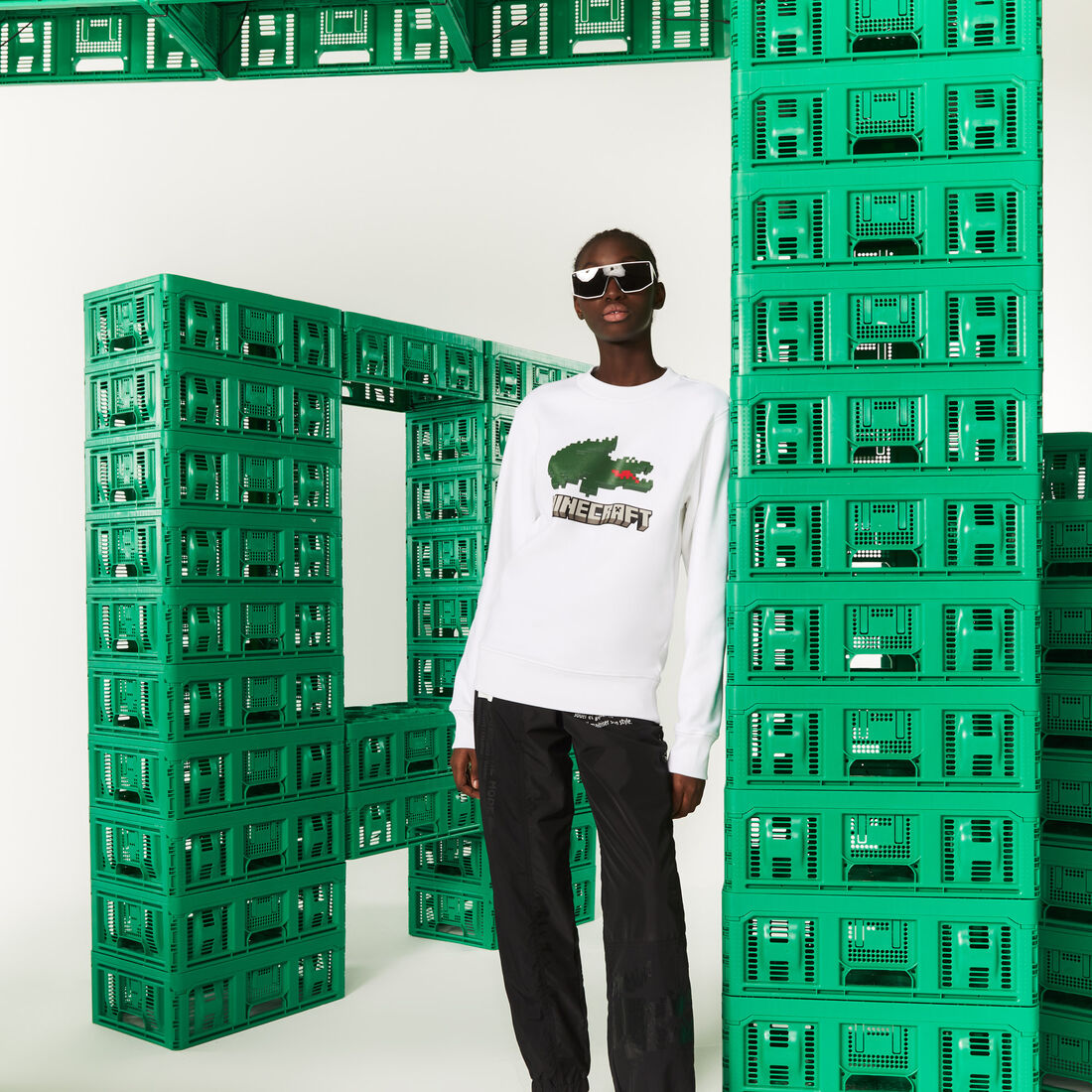 سويت شيرت صوف عضوي للجنسين مجموعة Lacoste x Minecraft سويت شيرت صوف عضوي للجنسين مجموعة Lacoste x Minecraft