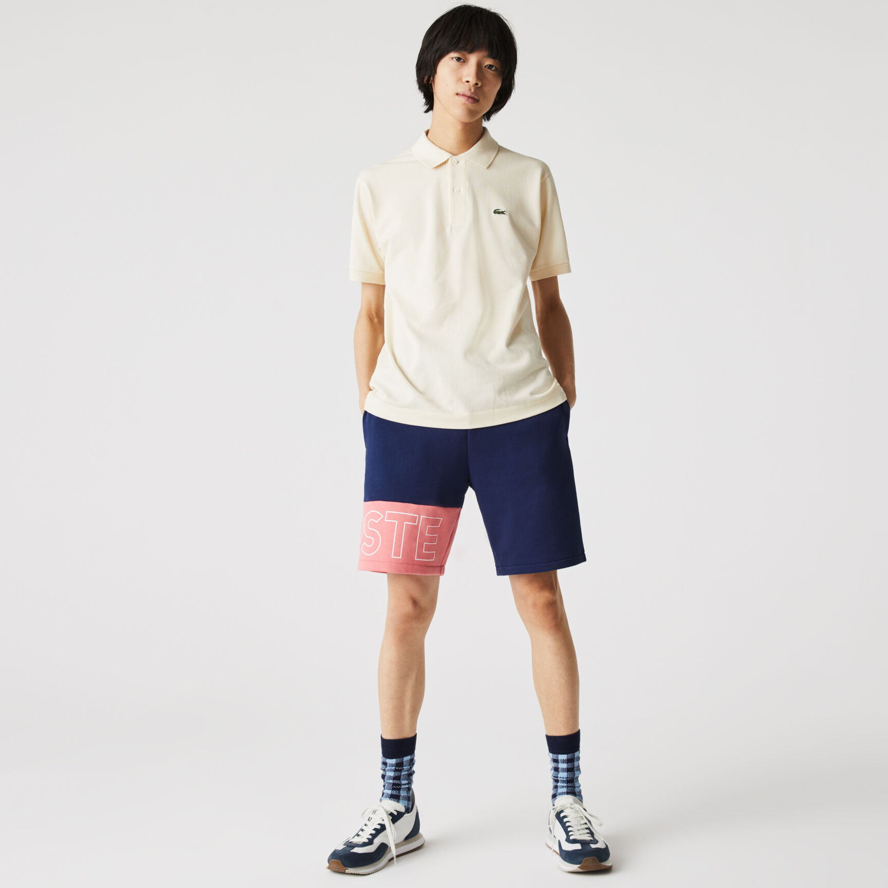 Men's Lettered Colorblock Fleece Shorts Men's Lettered Colorblock Fleece Shorts