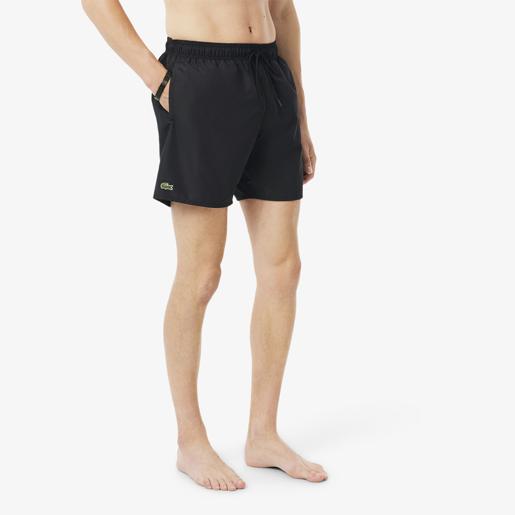 Mid Length Monochrome Swim Trunks