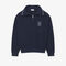 lacoste loose fit high zipped neck badge accent sweatshirt
