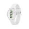 lacoste unisex white silicone strap watch