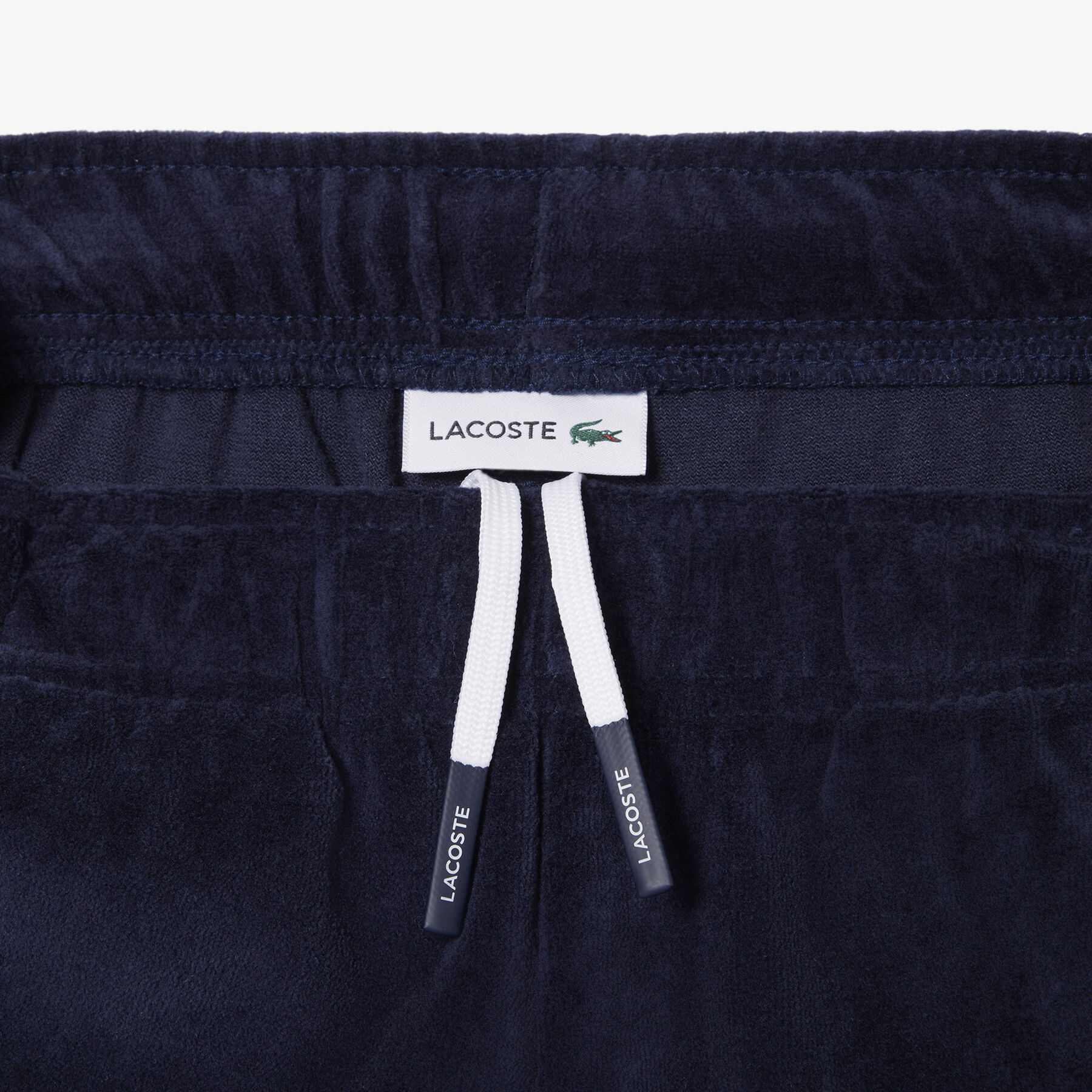 lacoste velour track pants