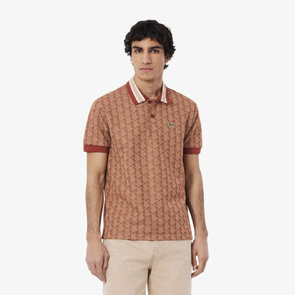 Classic Fit Monogram Jacquard Polo Shirt