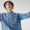 lacoste men s regular fit check cotton poplin shirt