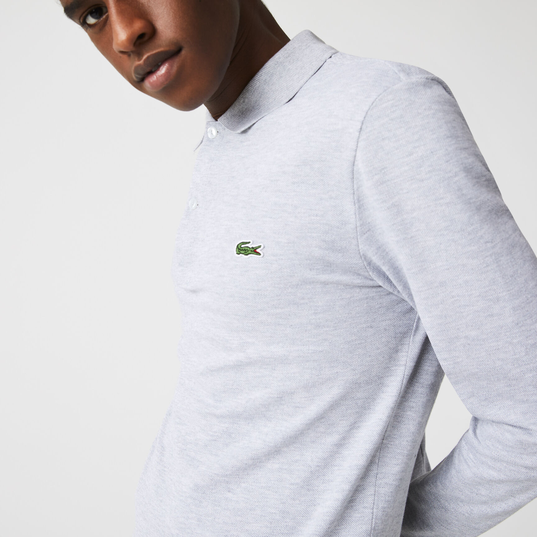 قميص بولو بقصّة ضيقة L.12.12 بأكمام طويلة قميص بولو بقصّة ضيقة L.12.12 بأكمام طويلة