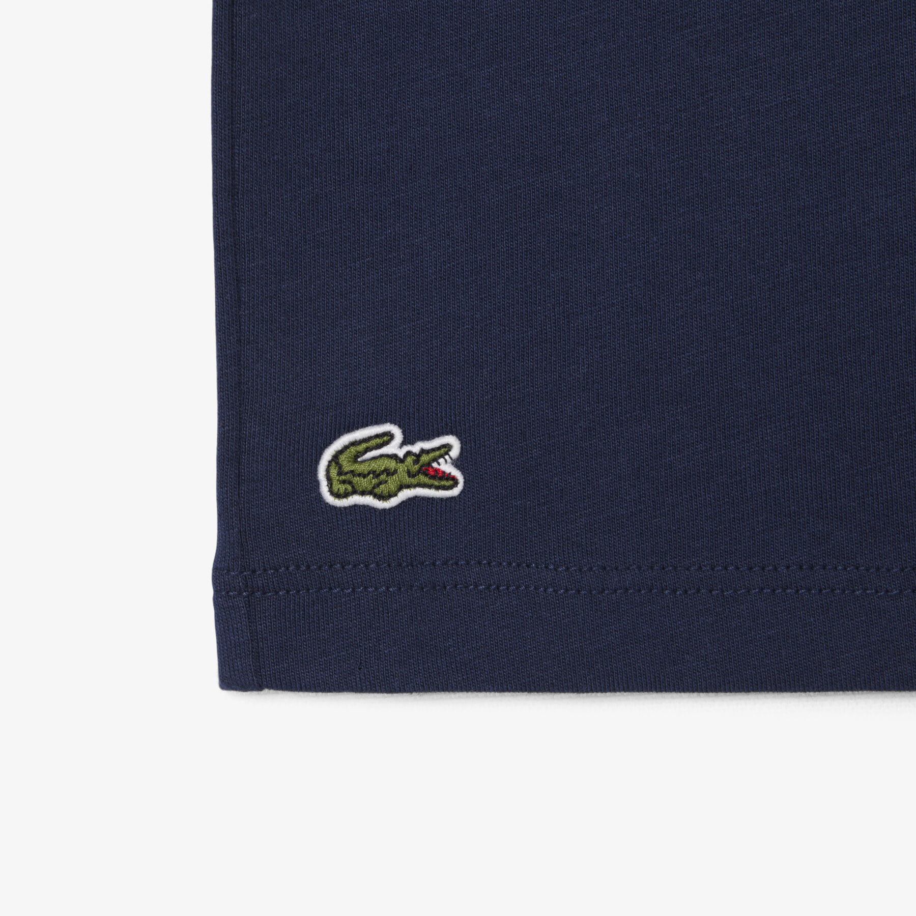 lacoste crocodile print cotton t shirt