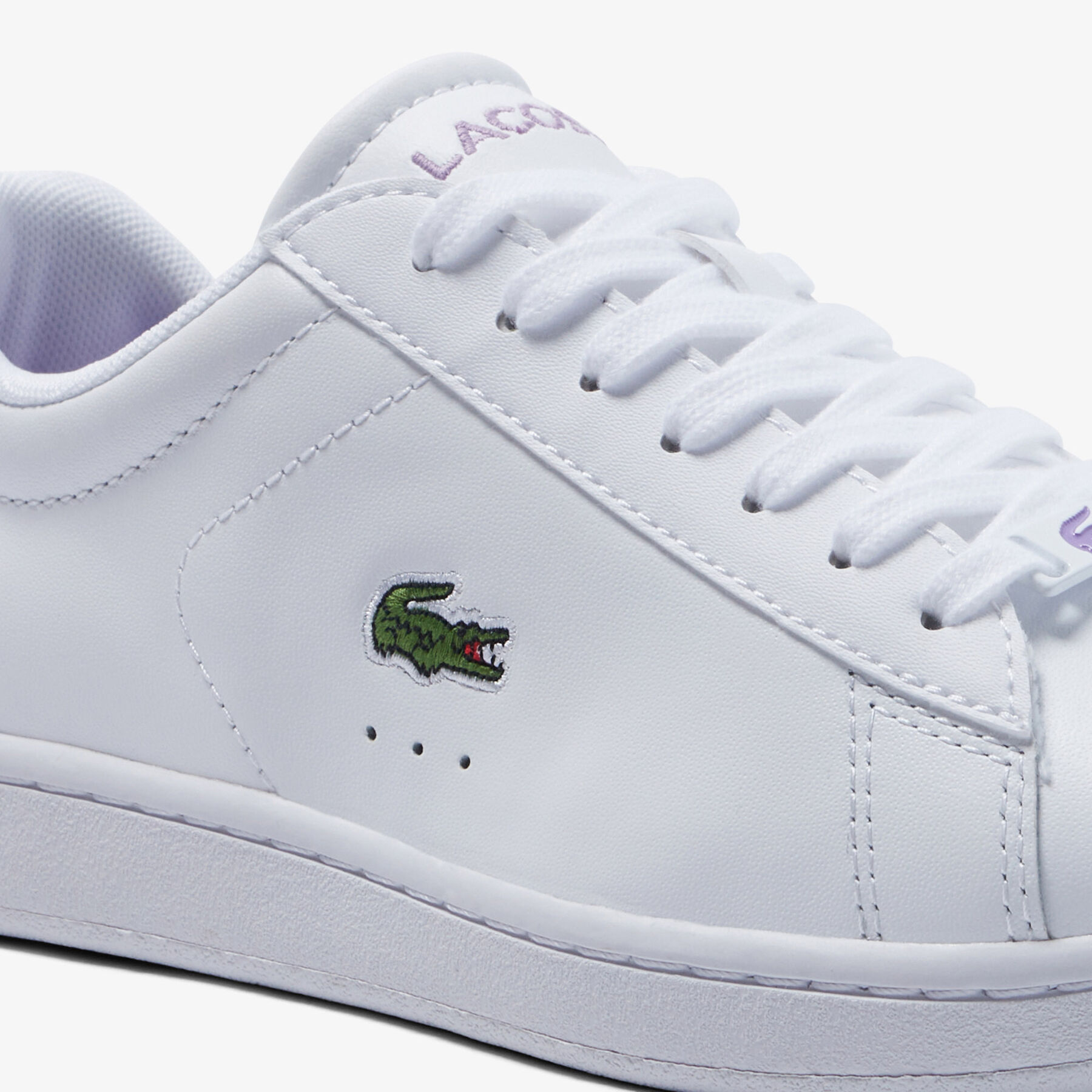 women s lacoste carnaby leather popped heel sneakers