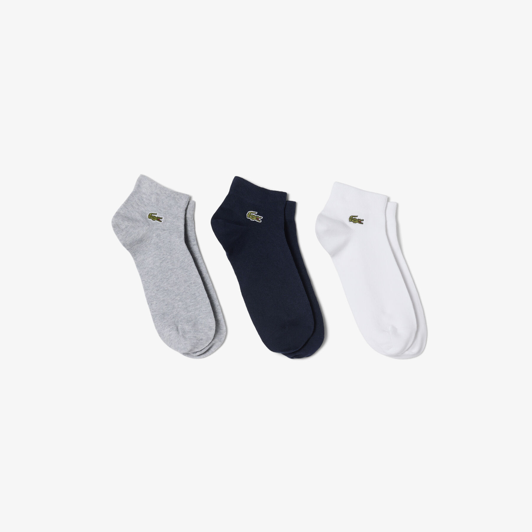 lacoste 3 pack low socks
