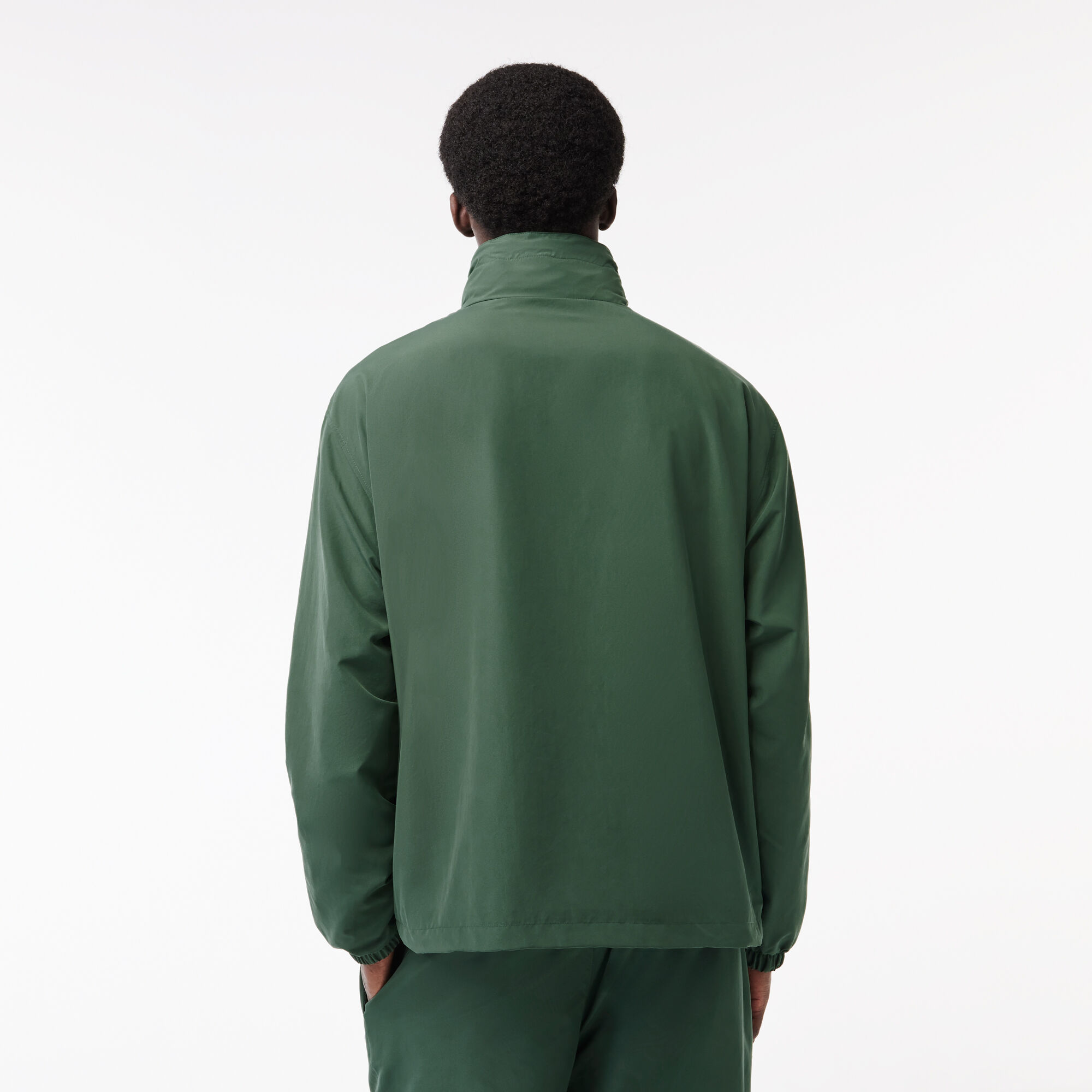 Short Water-resistant Sportsuit Jacket with Removable Hood, Dark