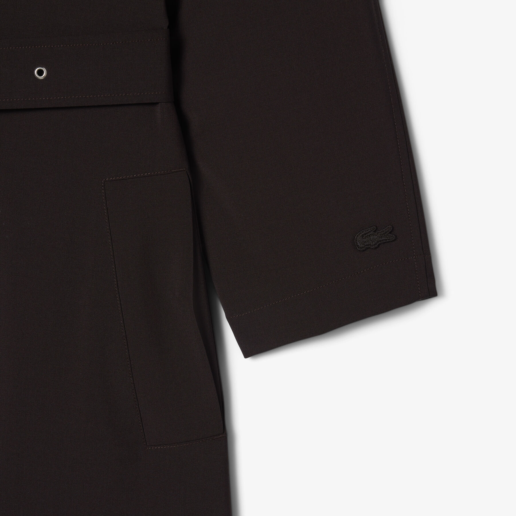 lacoste oversized wool blend trench coat