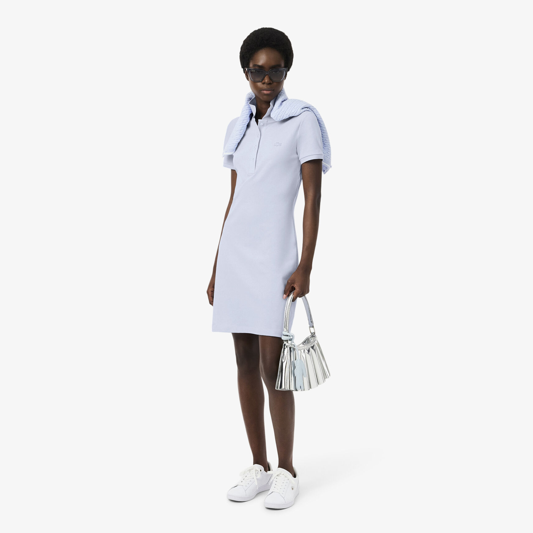 Slim Fit Stretch Petit Pique Polo Dress