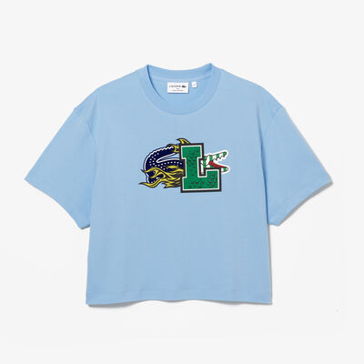 Women's Lacoste Holiday Oversized Fit Organic Cotton T-shirt