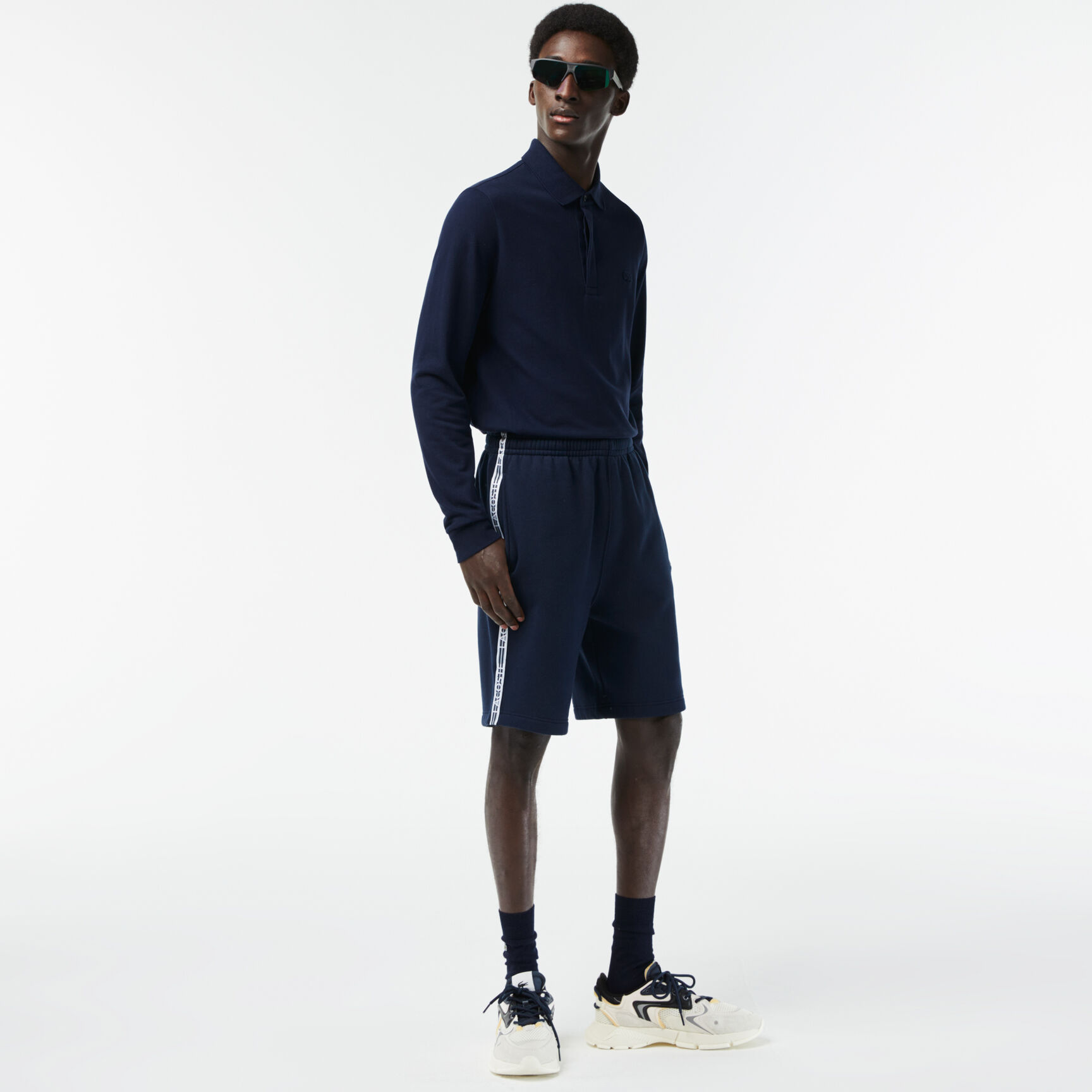 شورت لاكوست فلانيل قطن للرجال