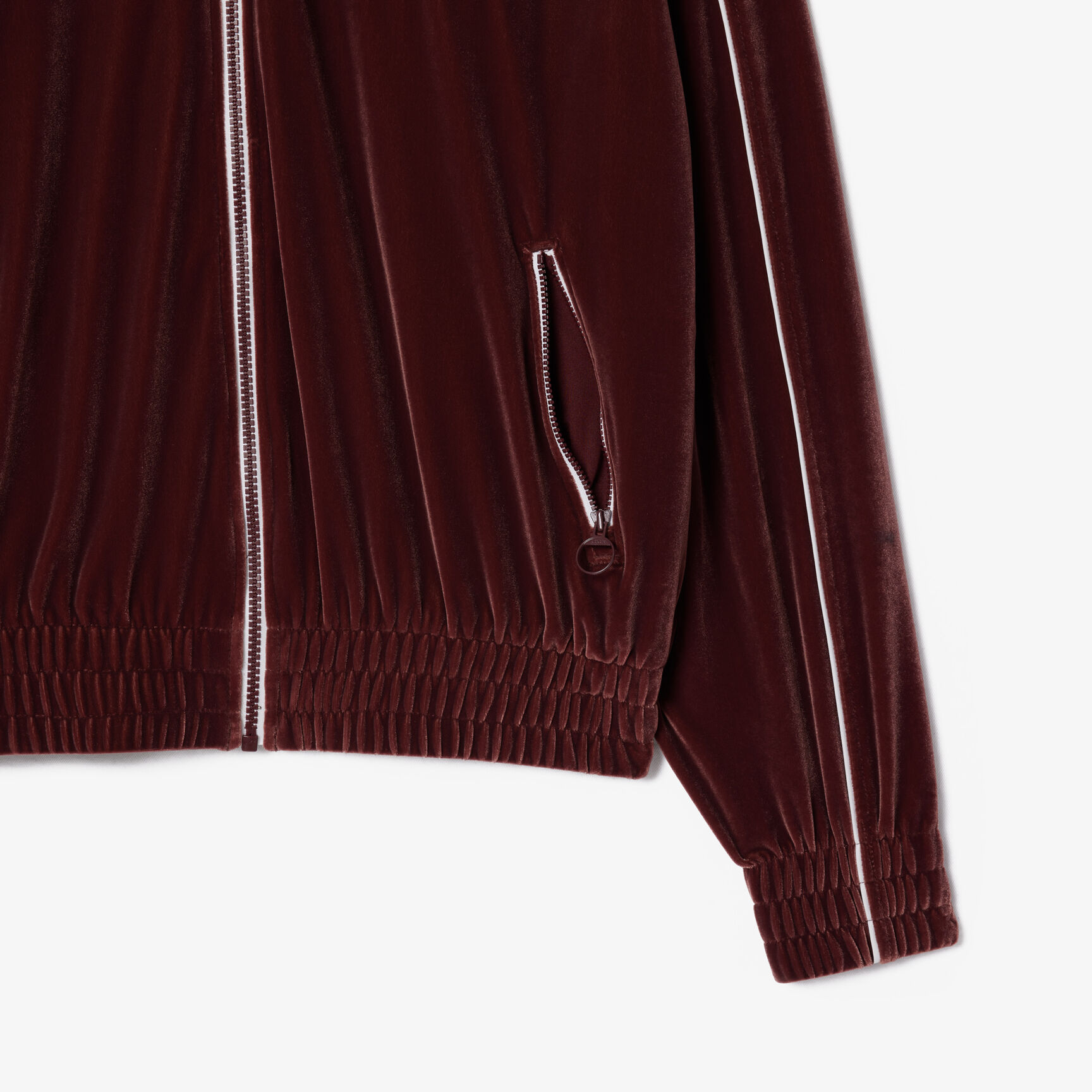 Oversized Zipped Velvet Sweatshirt