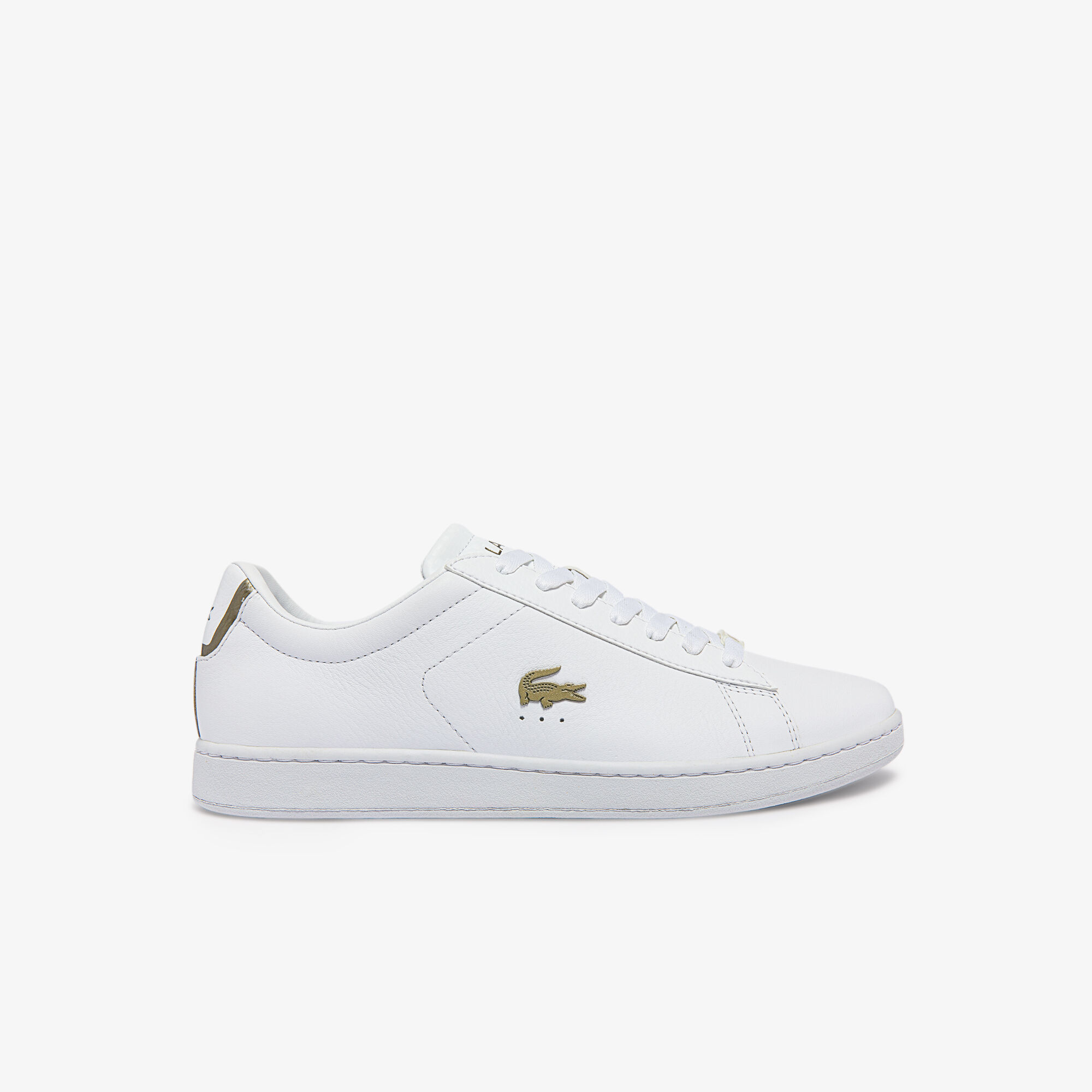 Buy Men s Carnaby Evo Leather Platinum Detailing Trainers Lacoste QA