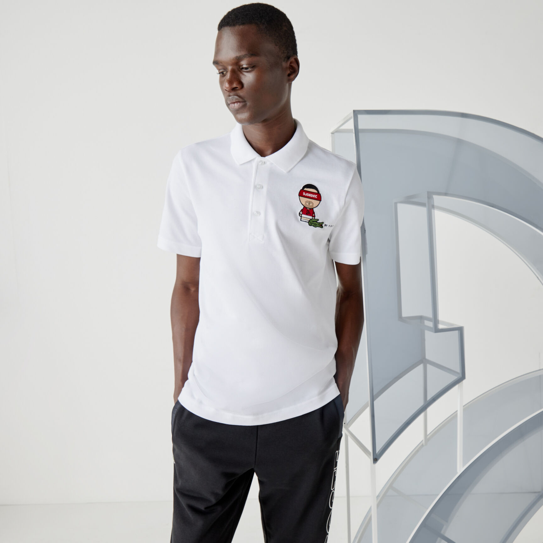 Men's Lacoste SPORT Collab Youssef SY Cotton Piqué Polo Shirt Men's Lacoste SPORT Collab Youssef SY Cotton Piqué Polo Shirt