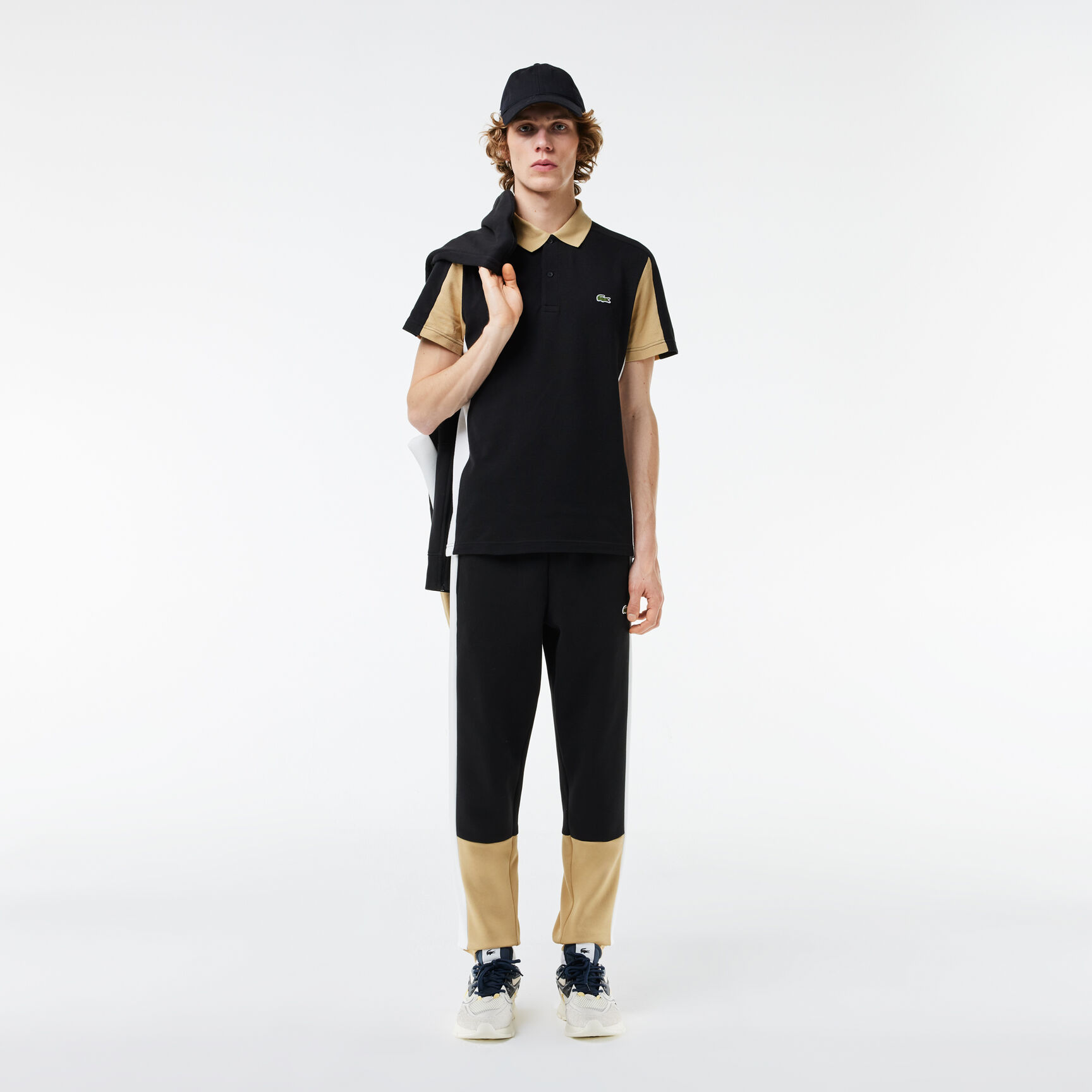 Cotton Pique Colourblock Polo Shirt Cotton Pique Colourblock Polo Shirt