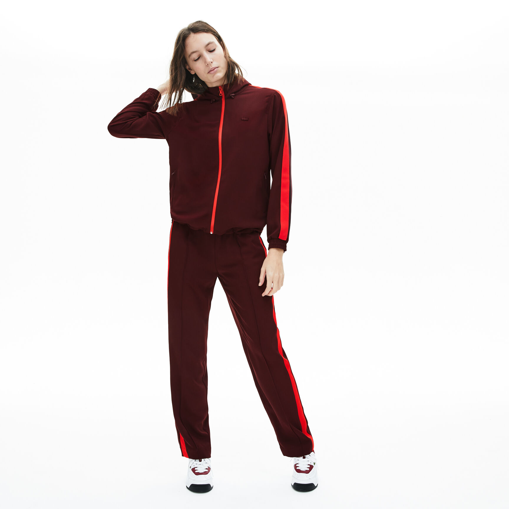 قميص ثقيل مزود بغطاء للرأس وسحاب للسيدات