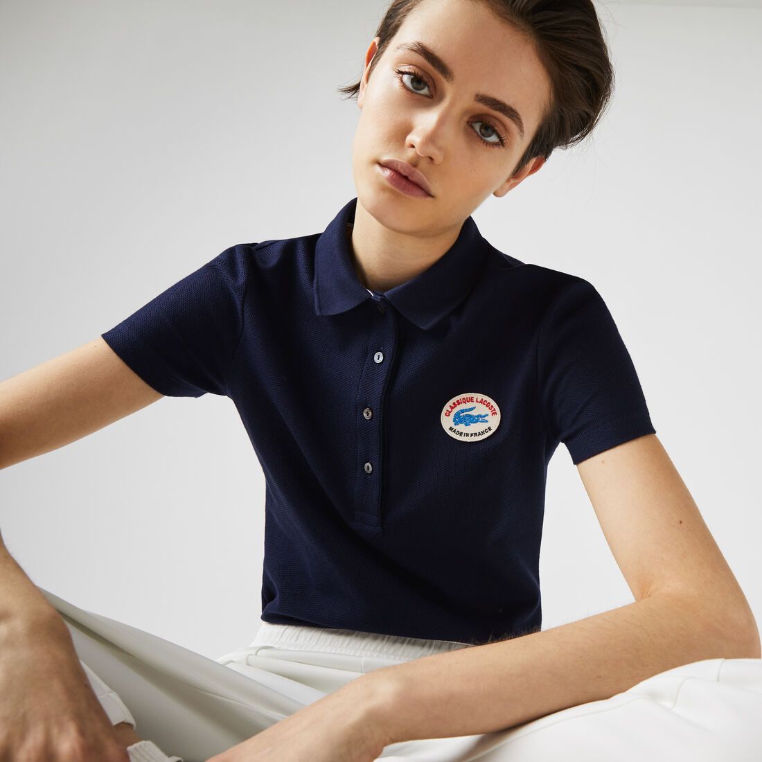 Women’s Lacoste Made In France Slim Fit Organic Cotton Piqué Polo
