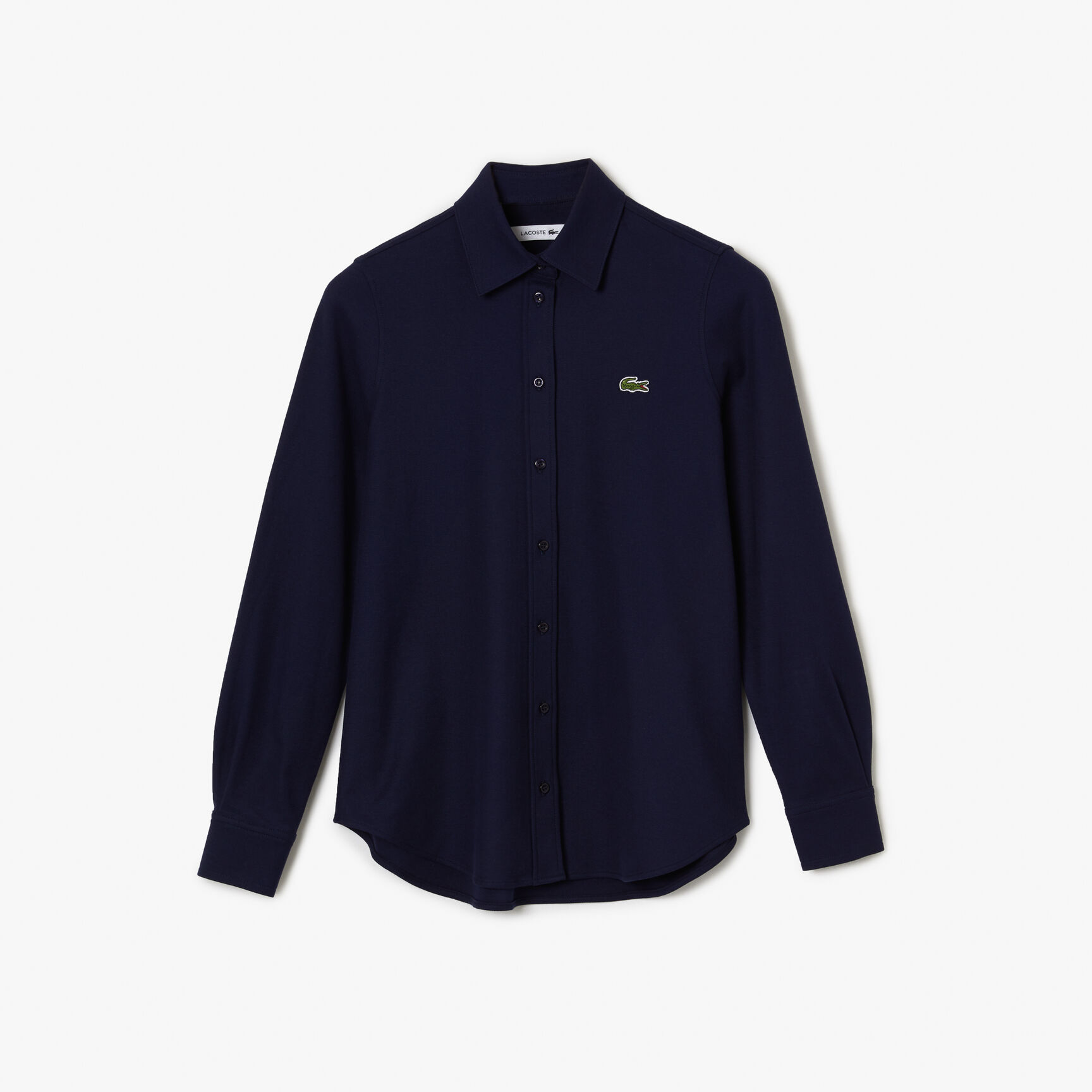 قميص لاكوست قطن بيكيه بياقة فرنسية للنساء