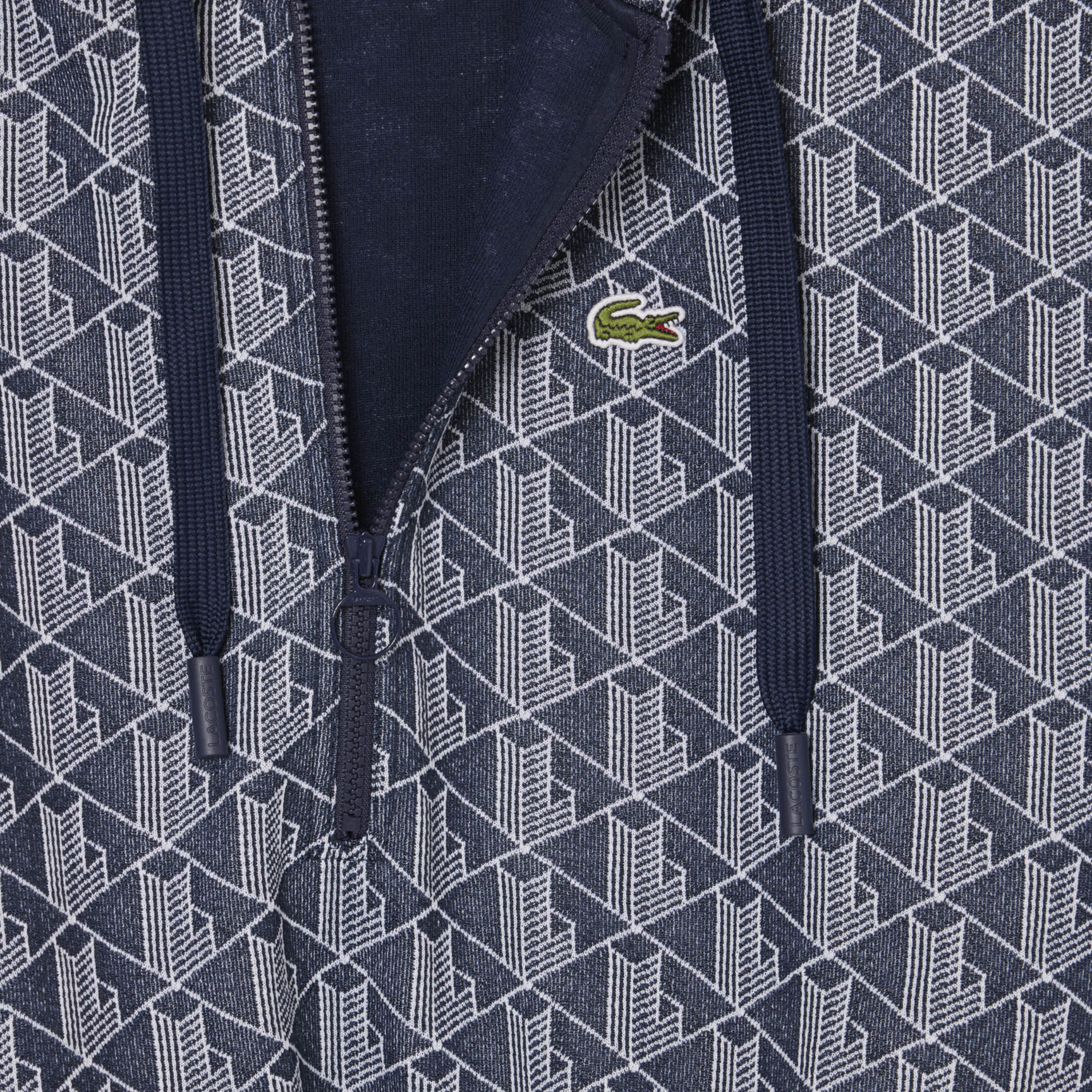 فستان هودي بطبعة مونوغرام من الجاكار