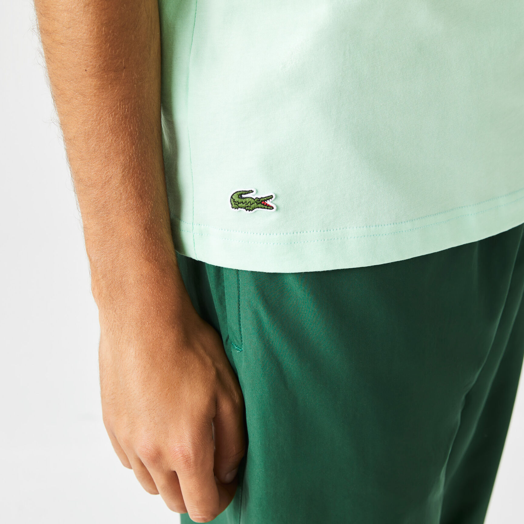 تيشيرت لاكوست بقصة عادية وشعار التمساح بحجم كبير للرجال تيشيرت لاكوست بقصة عادية وشعار التمساح بحجم كبير للرجال