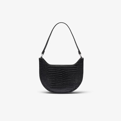 Small Chantaco Embossed Leather Half Moon Bag Small Chantaco Embossed Leather Half Moon Bag