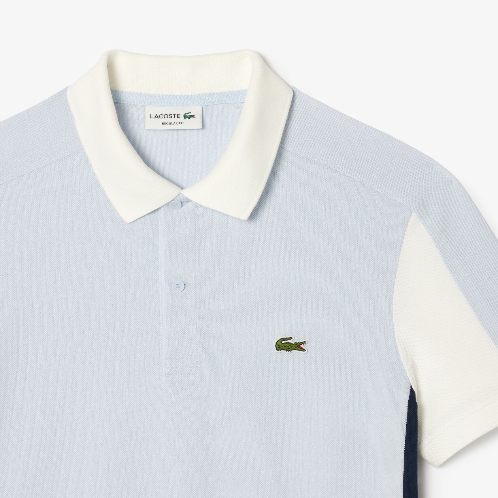 Cotton Pique Colourblock Polo Shirt