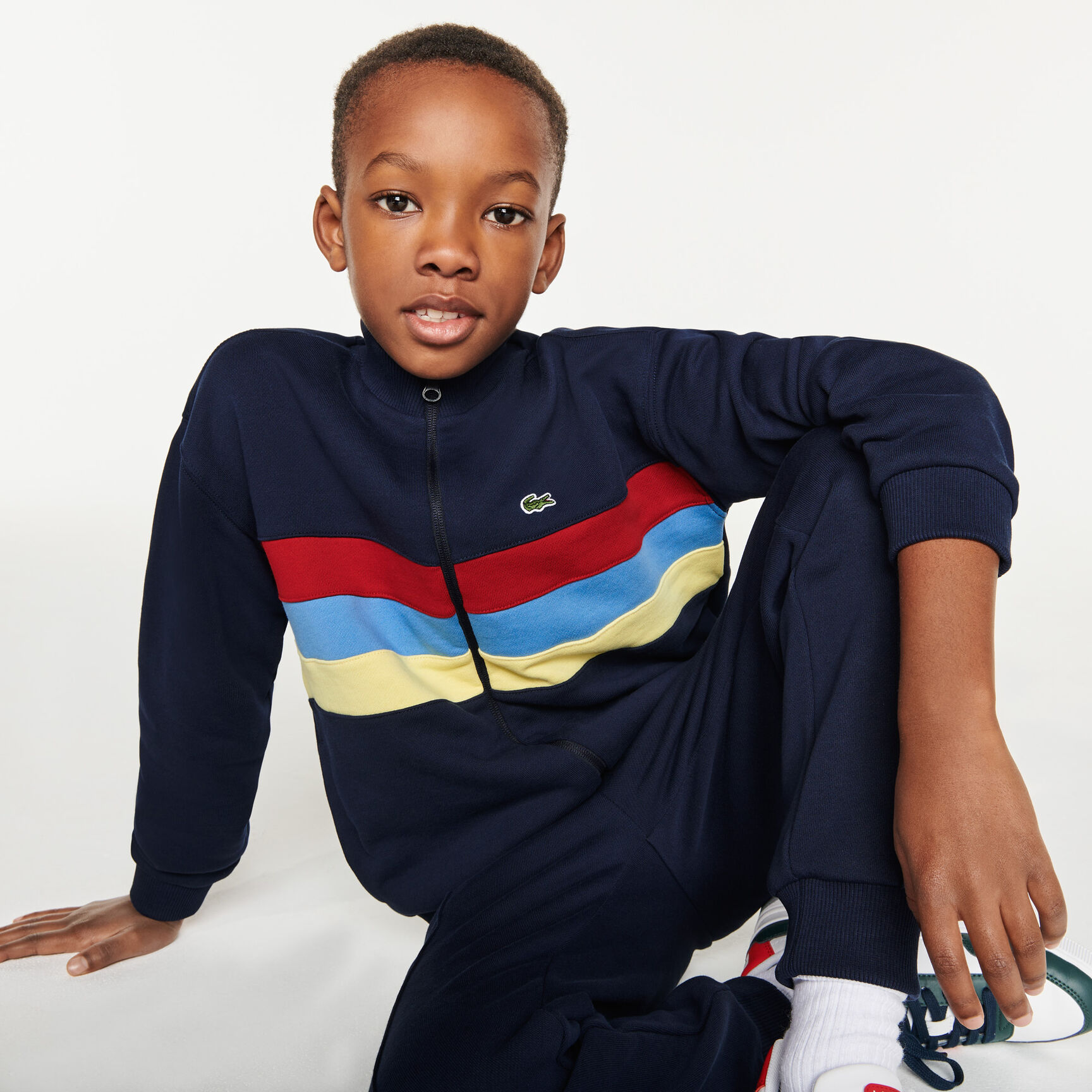 Kids' Colorblock Bands Fleece Zip Sweatshirt