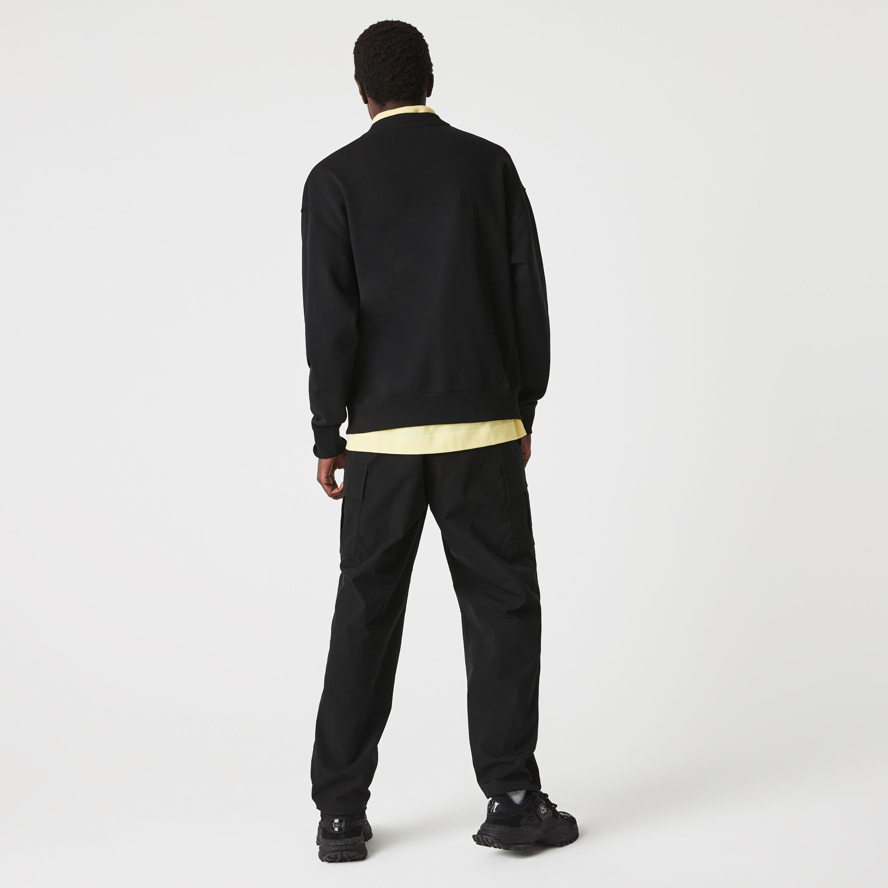 Unisex Lacoste L!VE Loose Fit Embroidered Fleece Sweatshirt