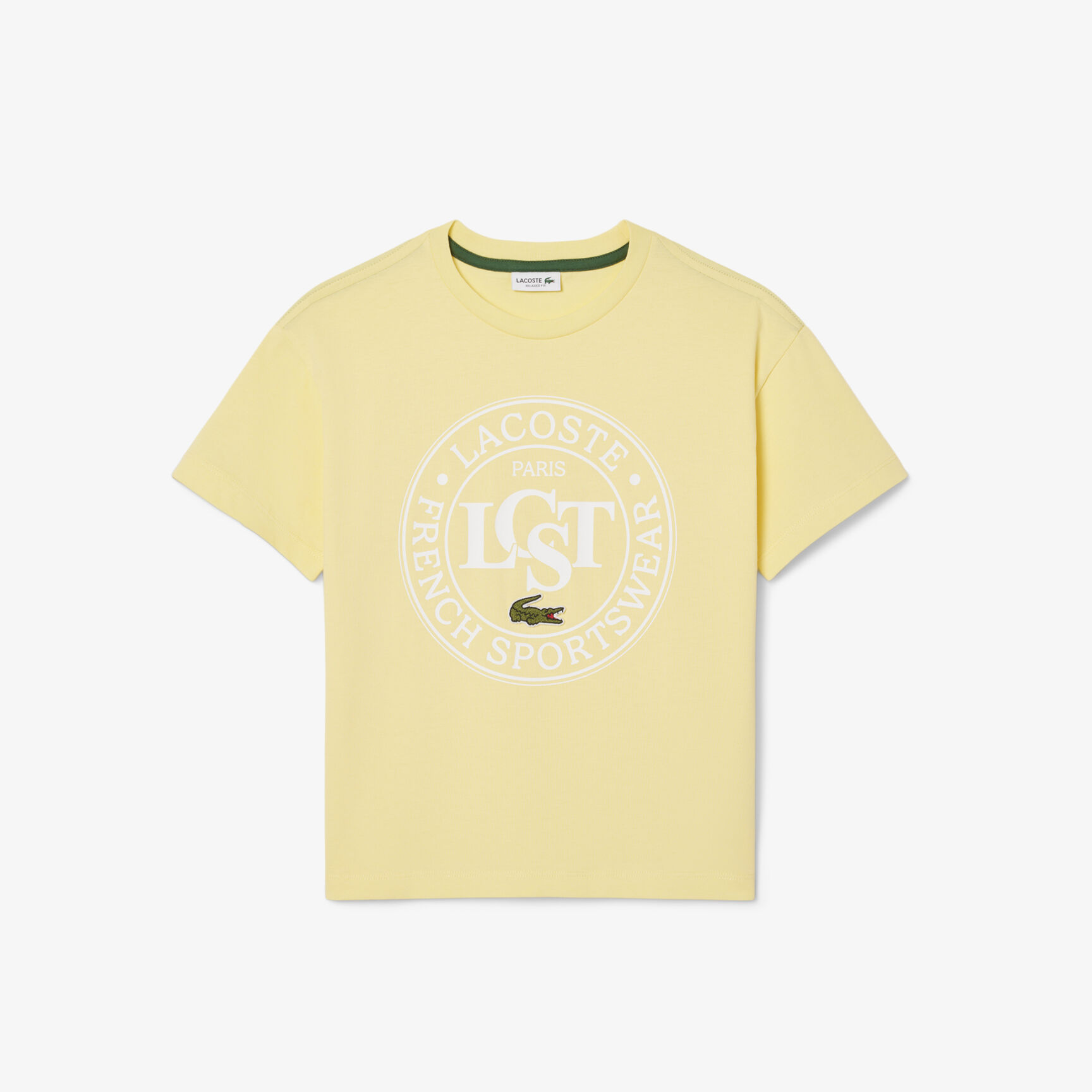 تي شيرت قطني بشارة بلون مغاير