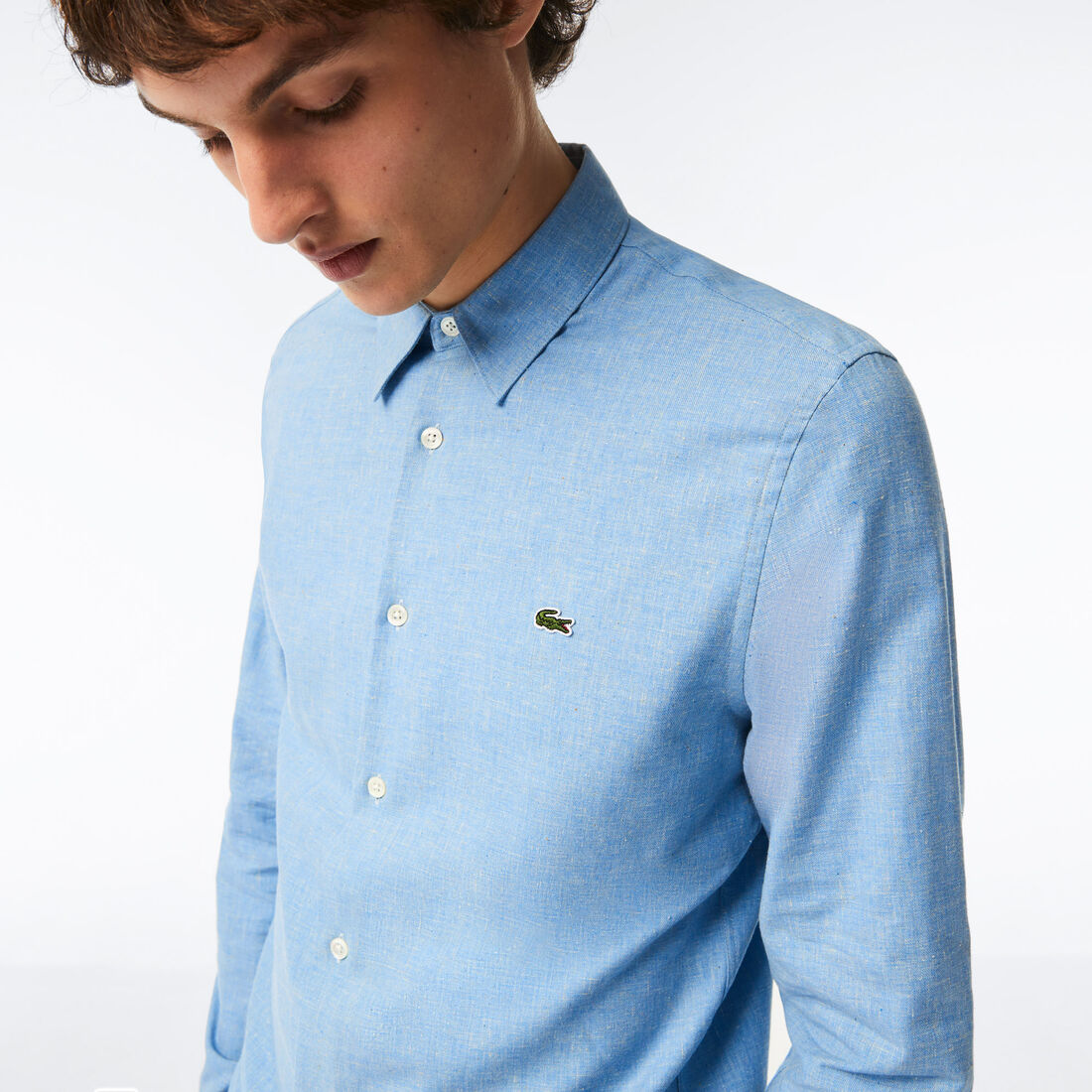 Men's Slim fit Cotton Chambray Shirt Men's Slim fit Cotton Chambray Shirt