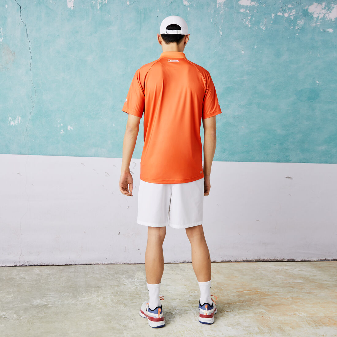 Men's Lacoste SPORT x Novak Djokovic Print Stretch Polo Shirt Men's Lacoste SPORT x Novak Djokovic Print Stretch Polo Shirt
