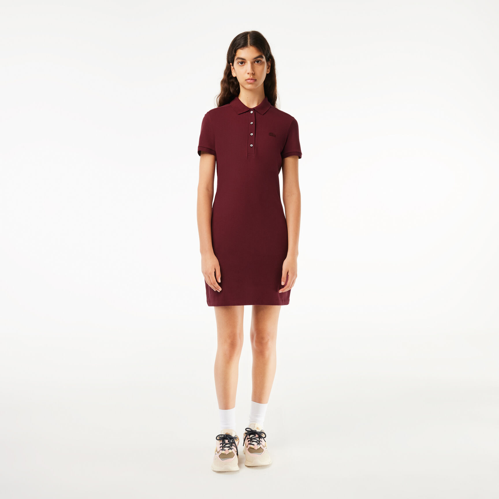 Slim Fit Stretch Petit Pique Polo Dress