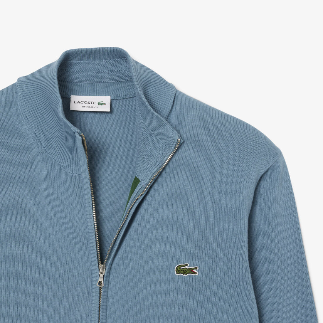 Zipped High Neck Cotton Sweater Zipped High Neck Cotton Sweater